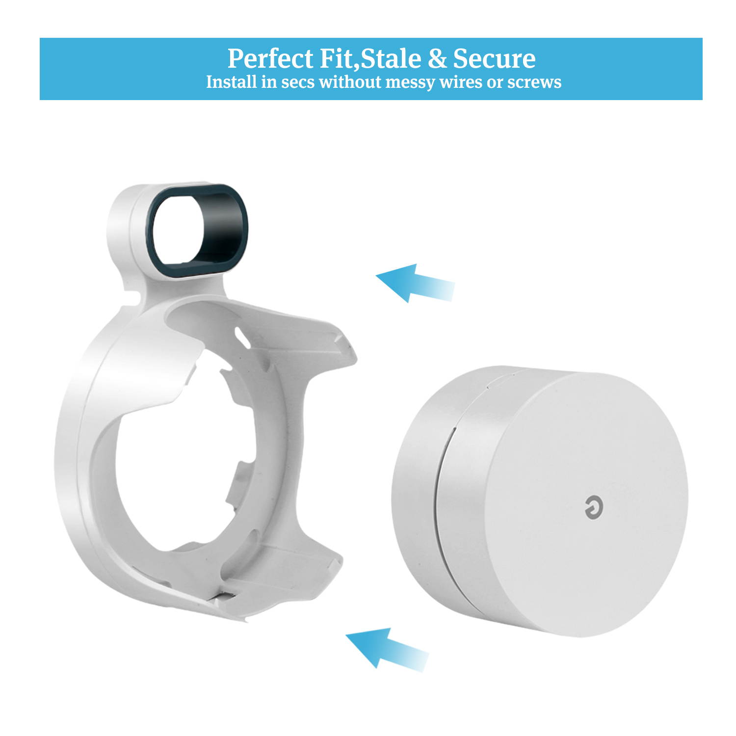 STANSTAR Google WiFi Wall Mount ,WiFi Bracket Holder for Google Mesh WiFi Router and System Convenient Google WiFi Holder Plug in Without Messy Wires or Screws(2 Pack)