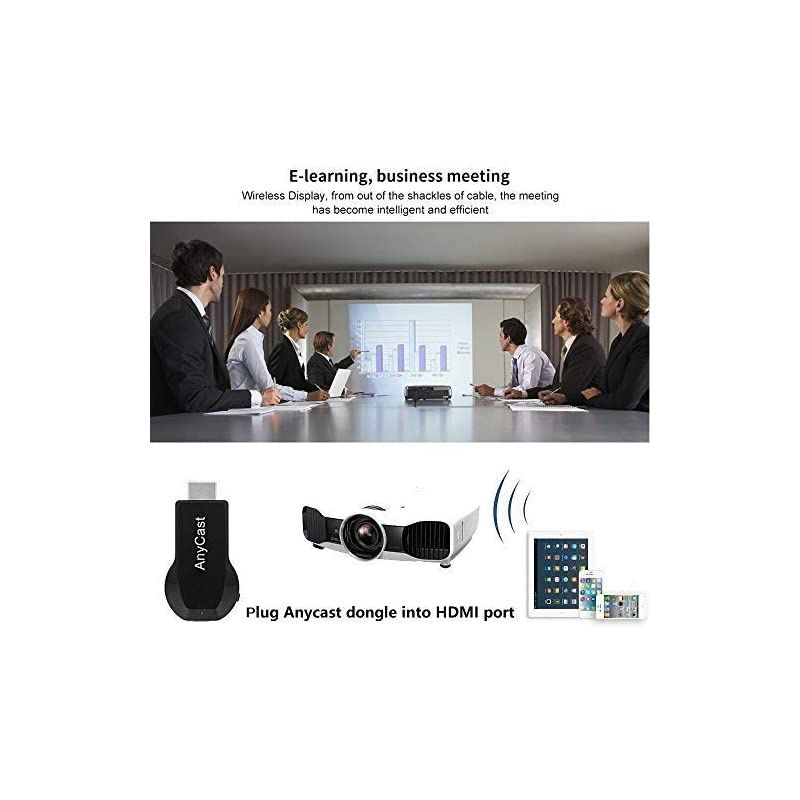 Anycast HDMI Wireless Display Adapter WiFi 1080P Mobile Screen Mirroring Receiver Dongle for iPhone Mac iOS Android to TV Projector Support Miracast Airplay DLNA