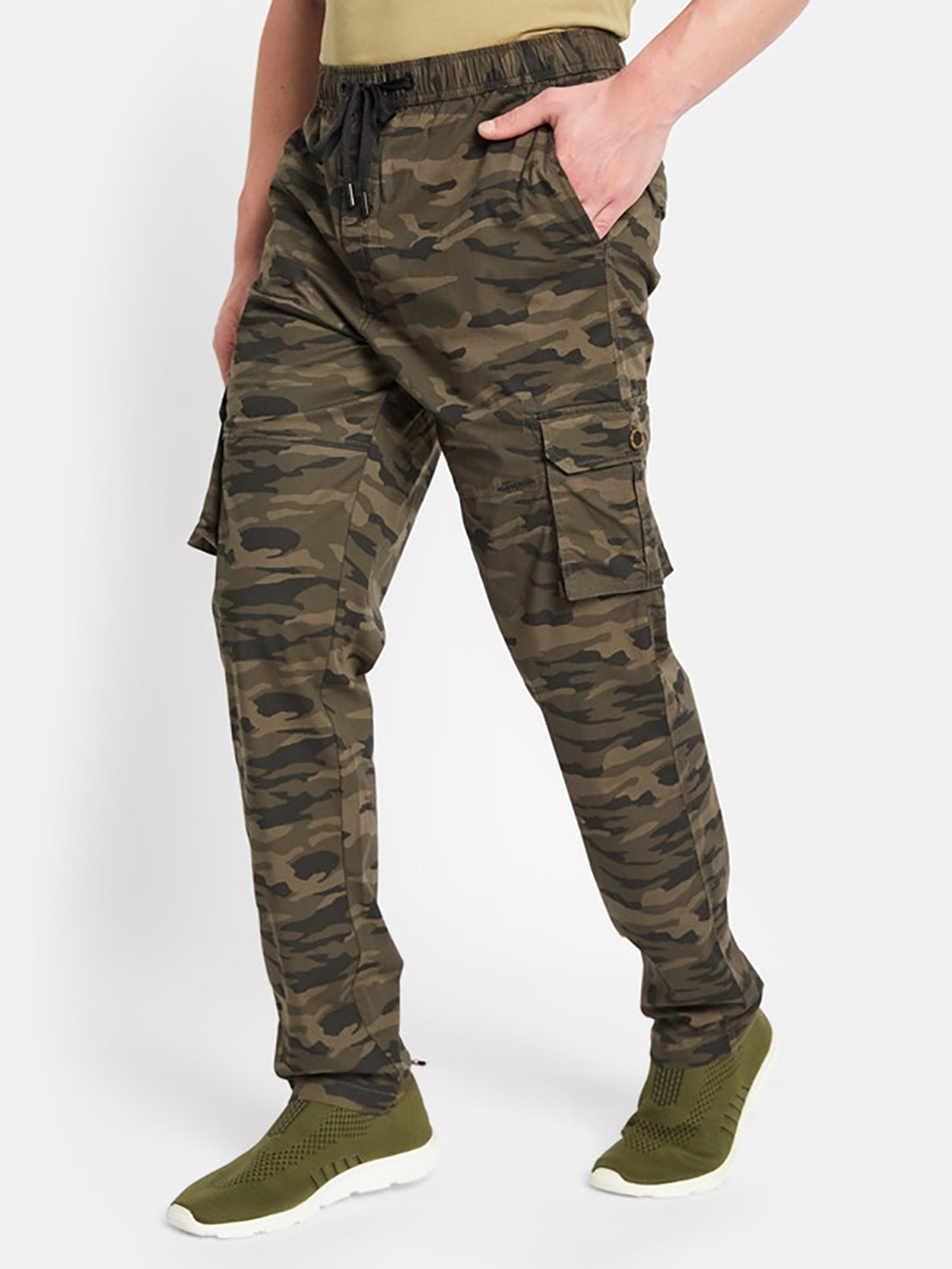 Basics Green Jogger Track Pant