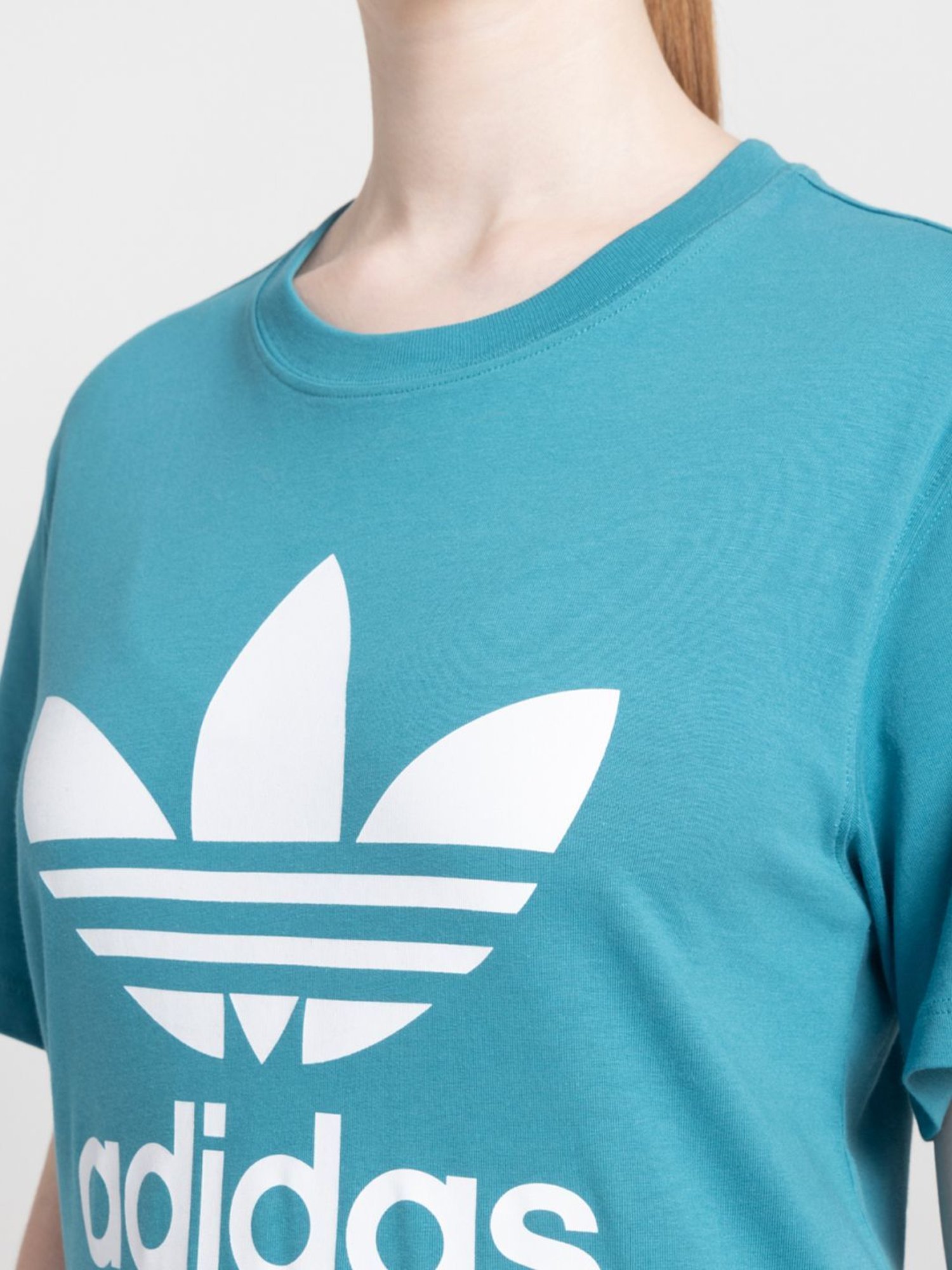 Adidas Originals Blue Cotton Printed T-Shirt