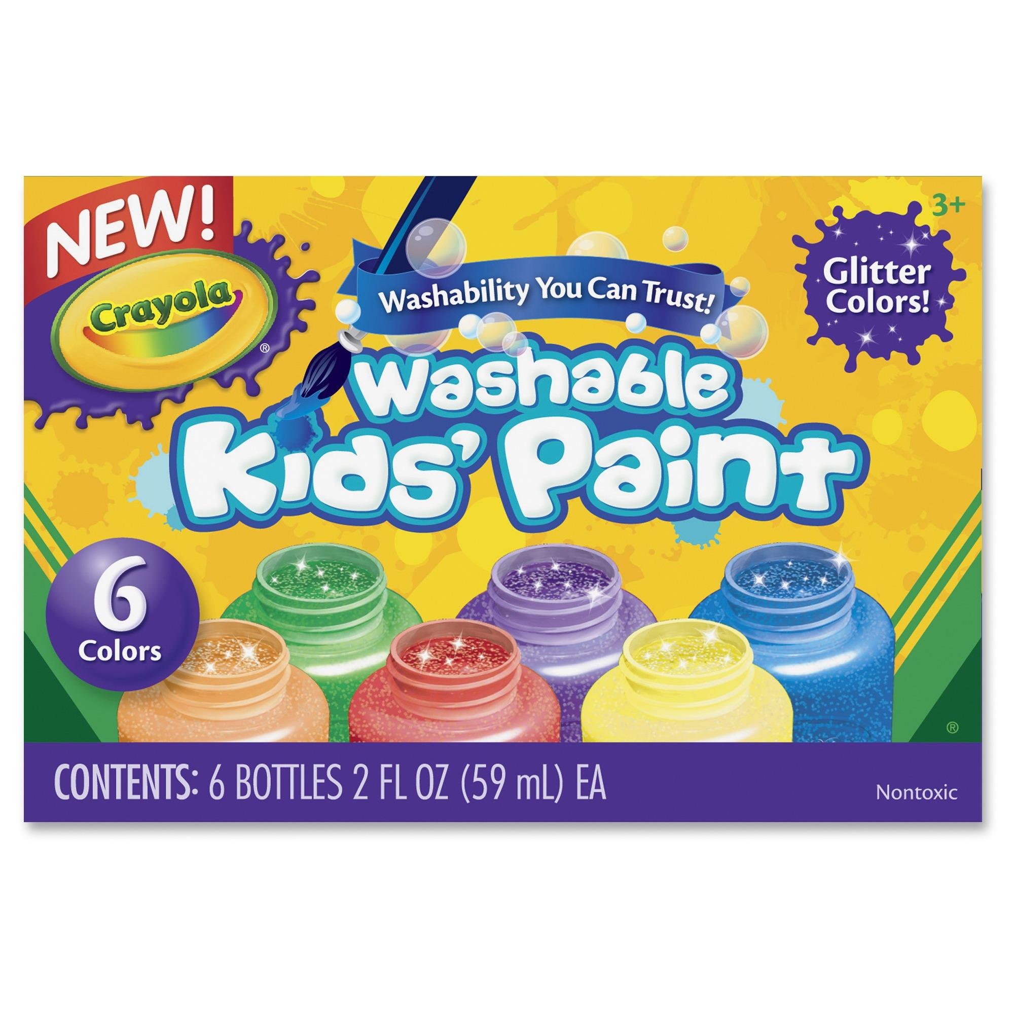 Crayola 6-color Glitter Washable Kids Paint