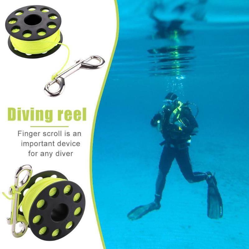 Scuba Diving Reel w/ 30m Swimming Scuba Spool Rope Outdoor Diving Equipment