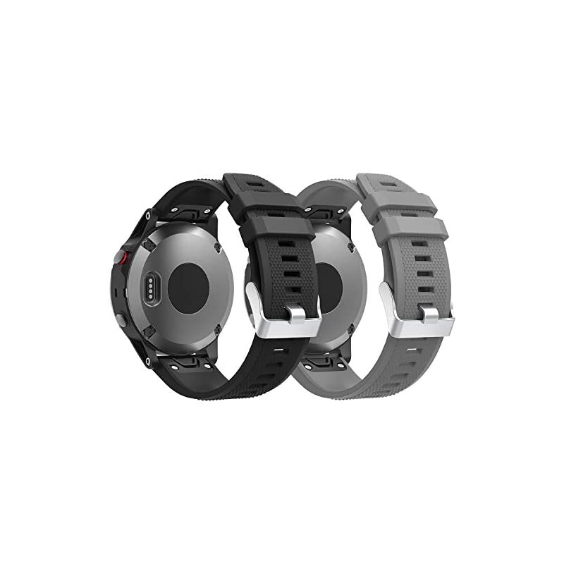 Compatible Garmin Fenix 5 Band Quick Fit Release 22mm Soft Silicone Sport Replacement Band for Garmin Fenix 5Forerunner 935Aproach S60Quatix 5Fenix 5 PlusInstinct Smart Watch