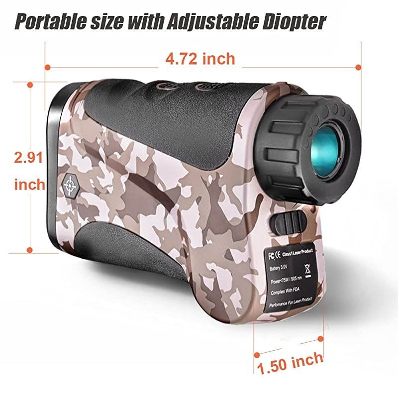 Laser Rangefinder Hunting Range Finder with Ranging/Speed Model for Hunting, Outdoor Using