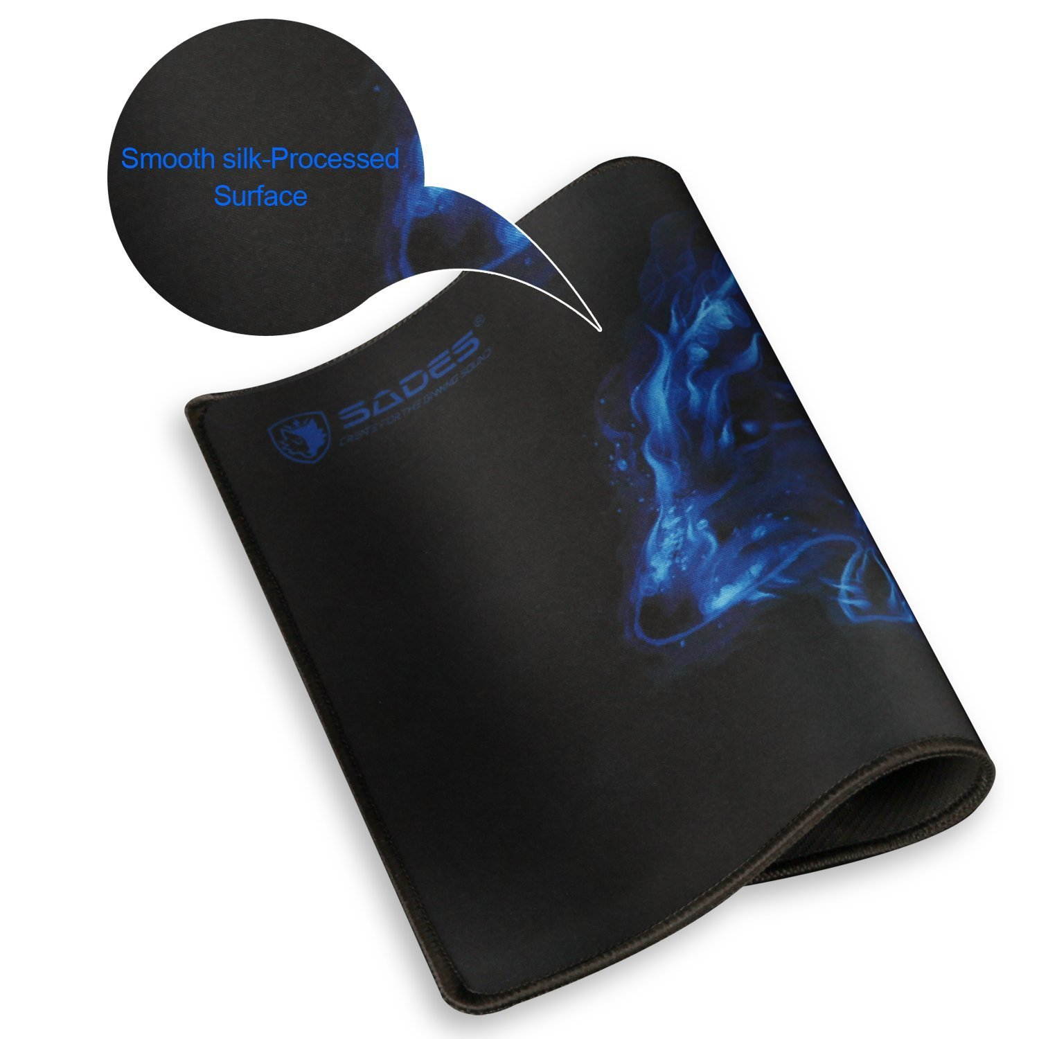 ANIVIA G30 PC Professional Gaming Mouse Pad/Mat with Stitched Edges 3mm Thick Non-Slip Waterproof Rubber Base for Mouse (Black) Size:11.81"x9.84"x0.12"
