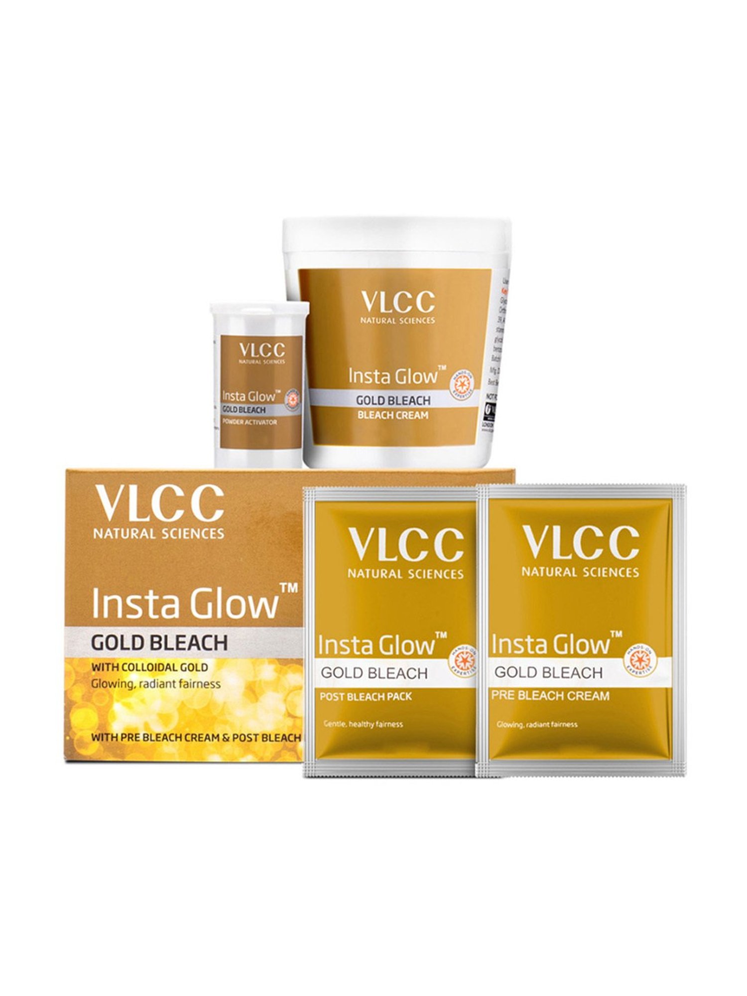 VLCC Insta Glow Gold Bleach - 402 gm