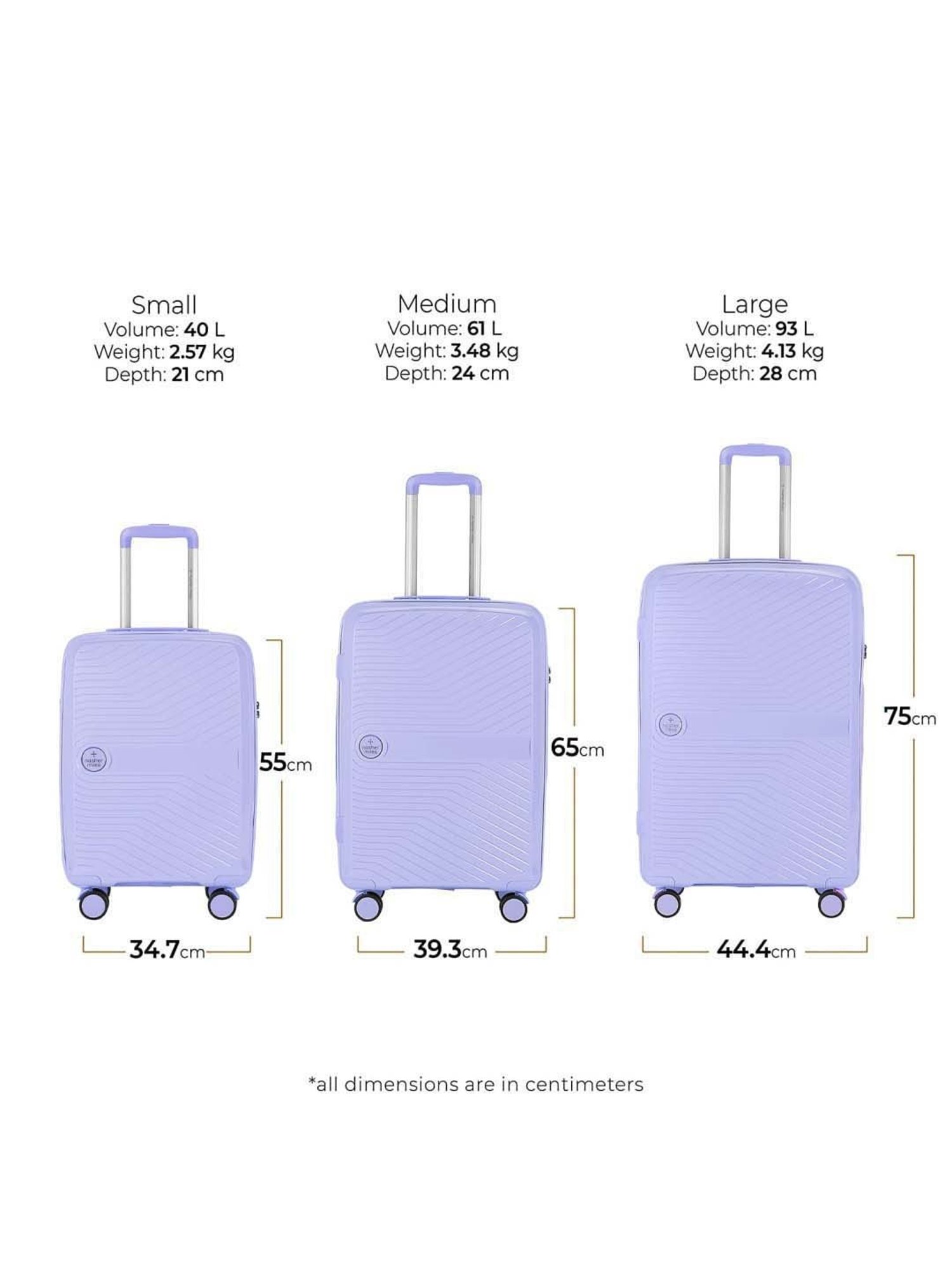 Nasher Miles Bruges Hard-Sided Polypropylene Check-in Luggage Pastel Purple 28 inch|75cm Trolley Bag