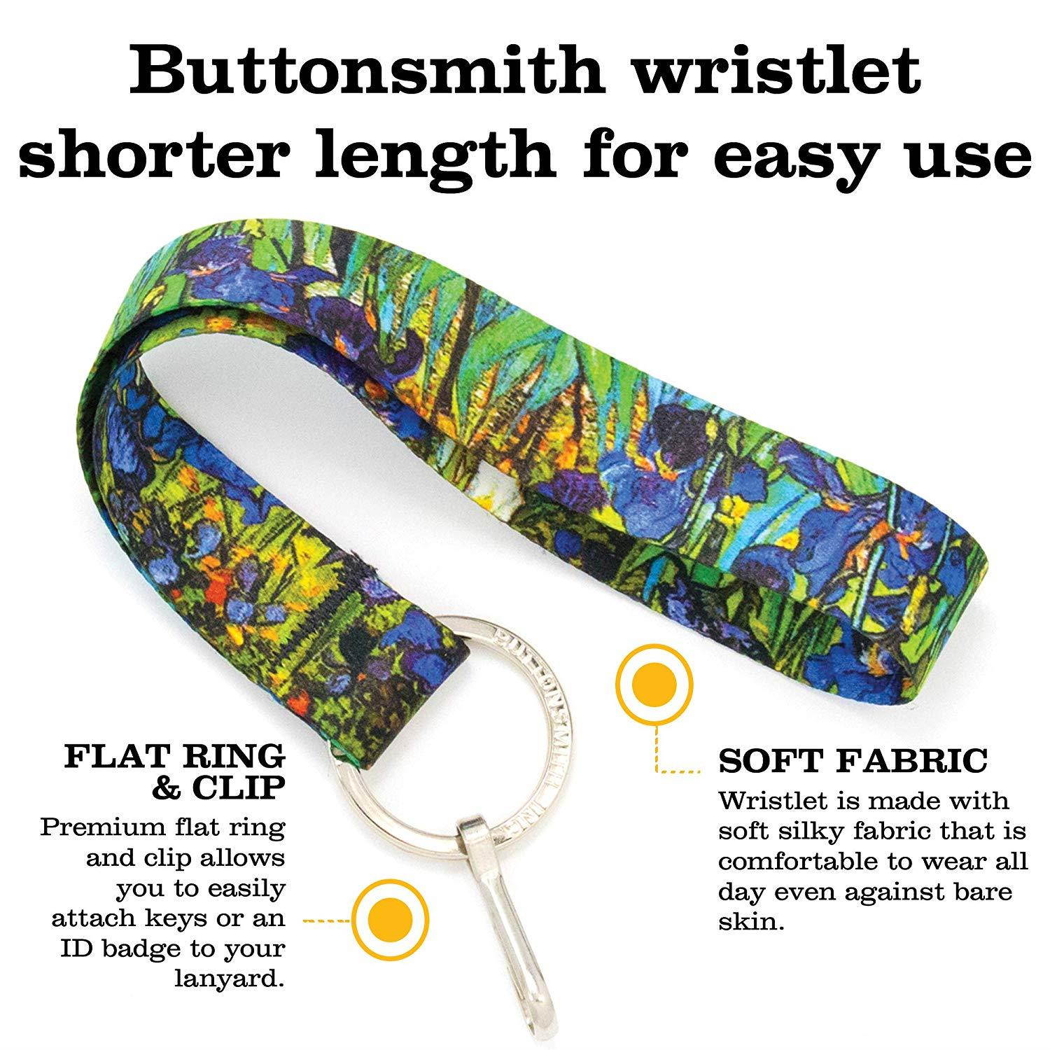 Buttonsmith Vincent Van Gogh Irises Premium Wristlet - Made in USA