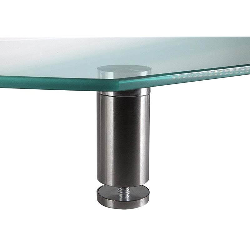 116356 Multimedia Riser Desktop Monitor Stand - Clear Glass, Large 30.8 x 11 Inches - Workstream Collection