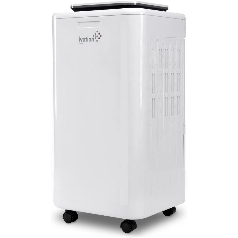 Ivation 11-Pint Compressor Dehumidifier and Ionizer with Continuous Drain Hose for up to 216 sq. ft., Small but Powerful
