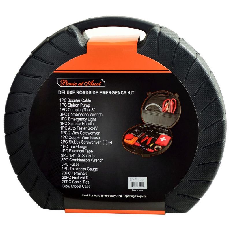 Picnic at Ascot Auto Roadside Emergency Tool Kit - 133 Pieces