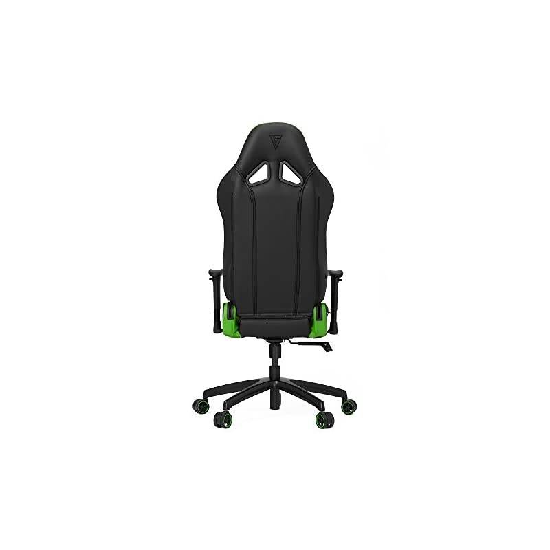 Gaming Chair Racing Seat, S-Line Slim SL2000 BIFMA Cert, Black/Green