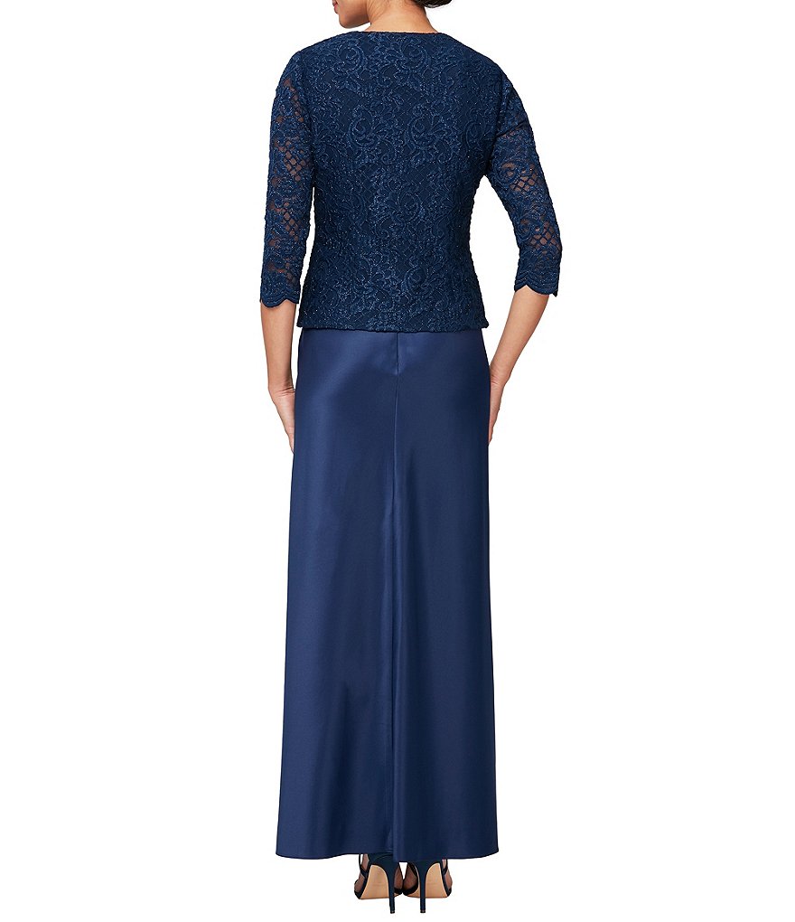 Alex Evenings Stretch Velvet Long Sleeve Ruched Beaded Accent Collar Boat Neck Blouse