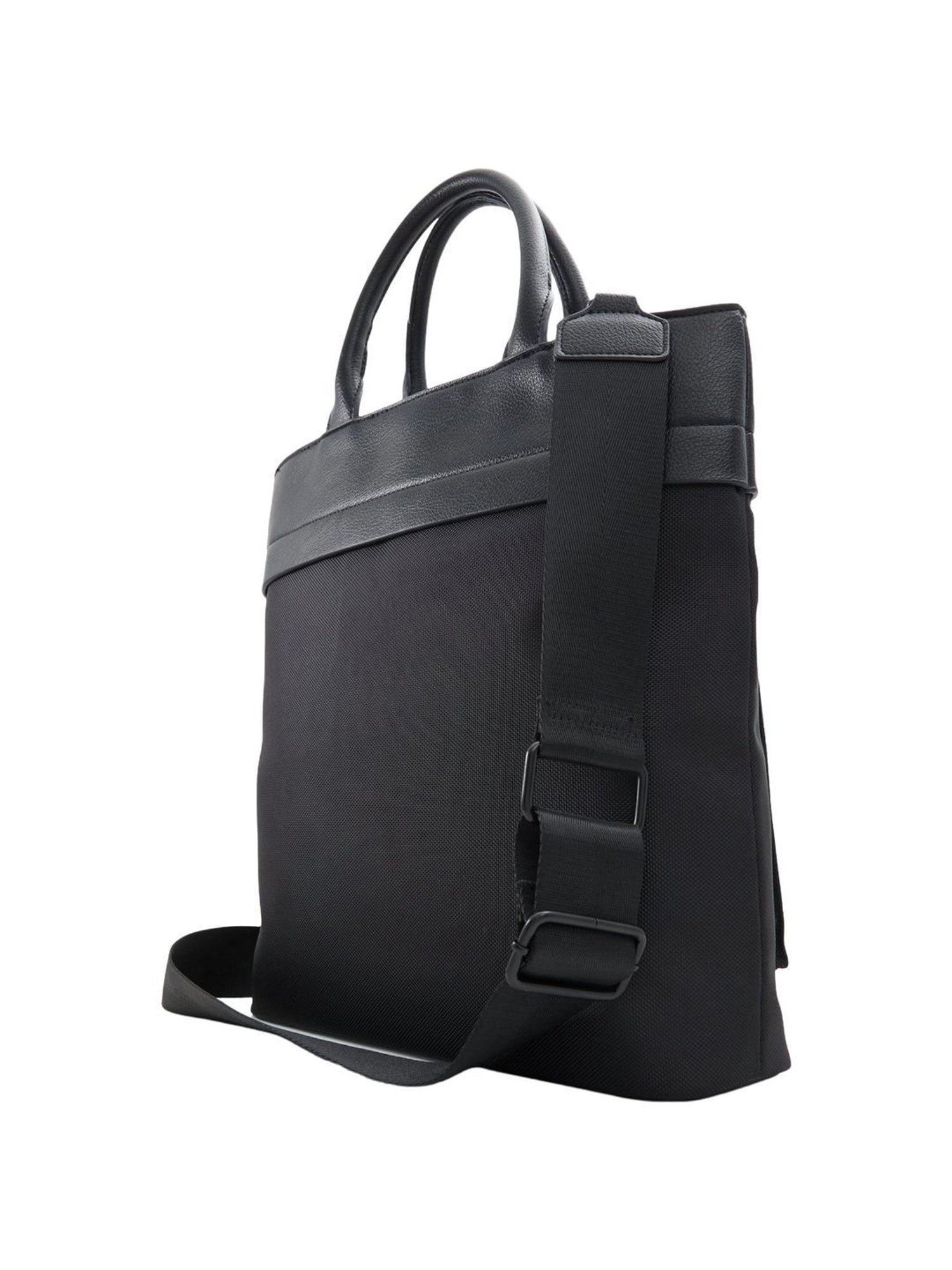 Call It Spring Black Combo Solid Large Tote Handbag