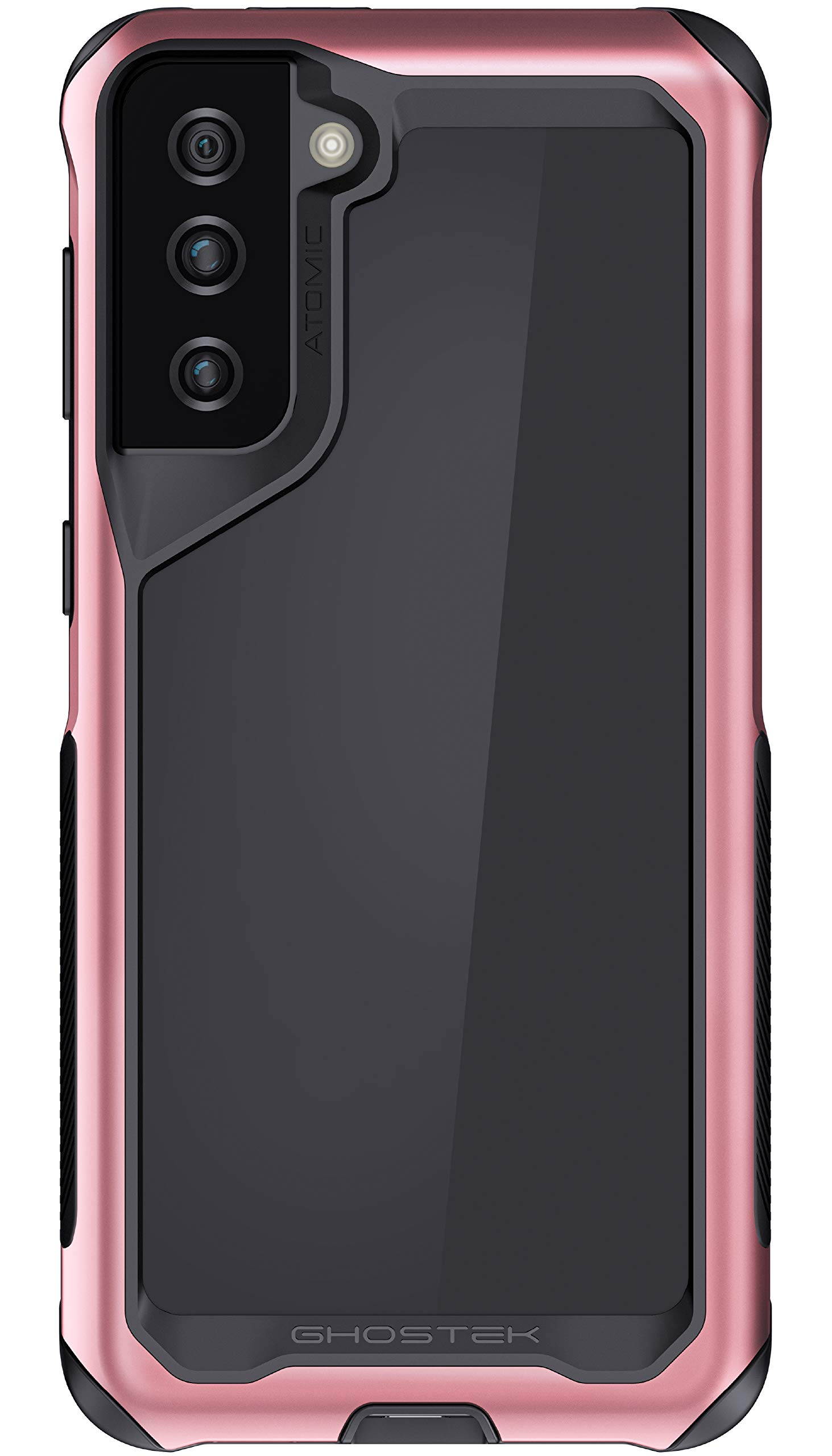 Ghostek Atomic Slim Designed for Galaxy S21 Ultra Case with Protective Metal Bumper Made of Super Tough Lightweight Military Grade Aluminum Alloy for 2021 Galaxy S21 Ultra 5G (6.8 Inch) (Phantom Red)