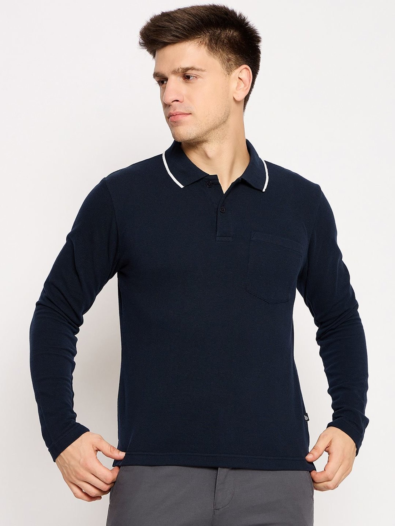 Club York Navy Regular Fit Polo T-Shirt