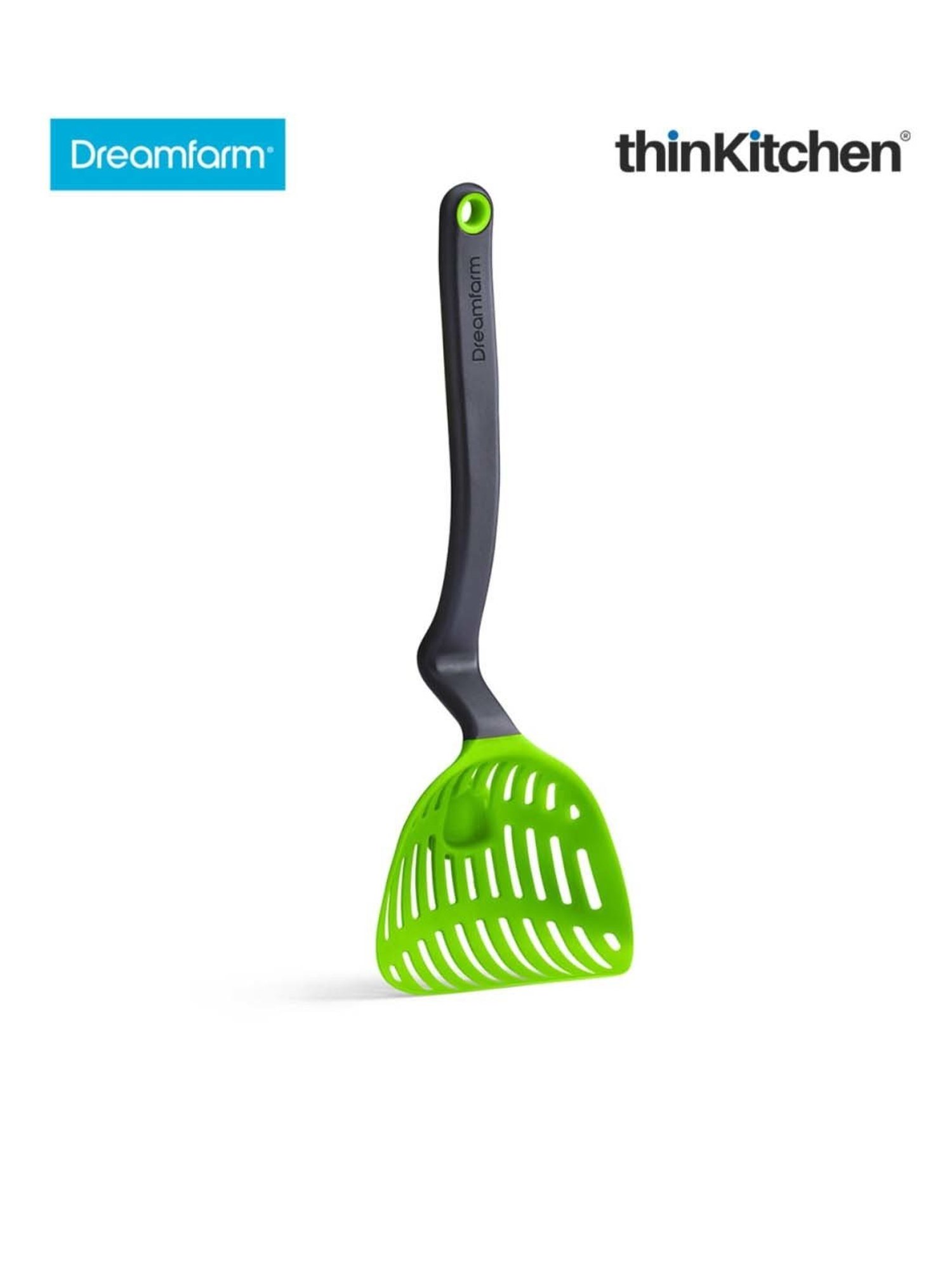 Dreamfarm Green Nylon Lestrain Drip-Catching Sit-Up Scoop Strainer