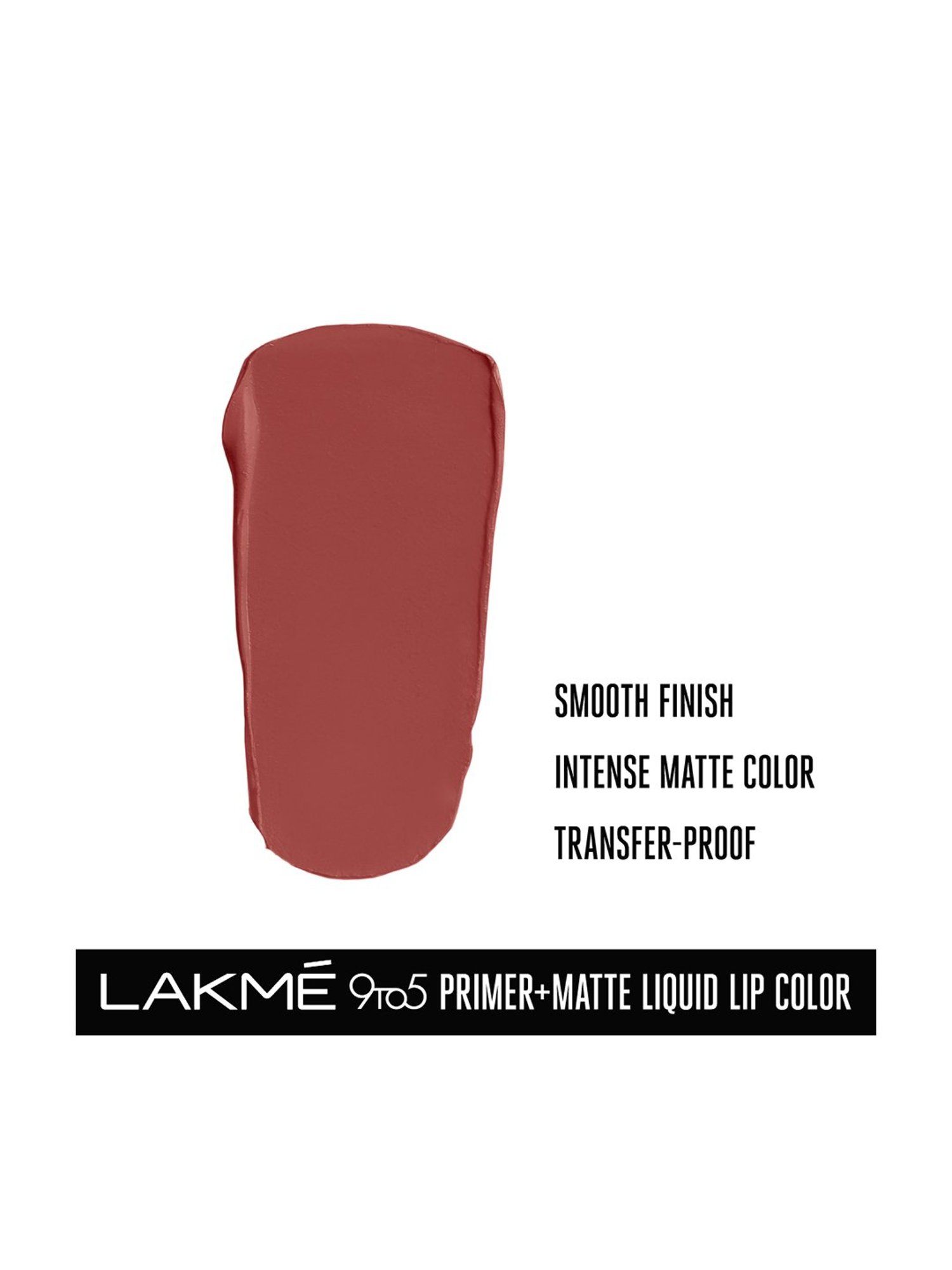 Lakme 9 to 5 Primer Plus Matte Liquid Lip Color MB2 Intense Latte - 4.2 ml