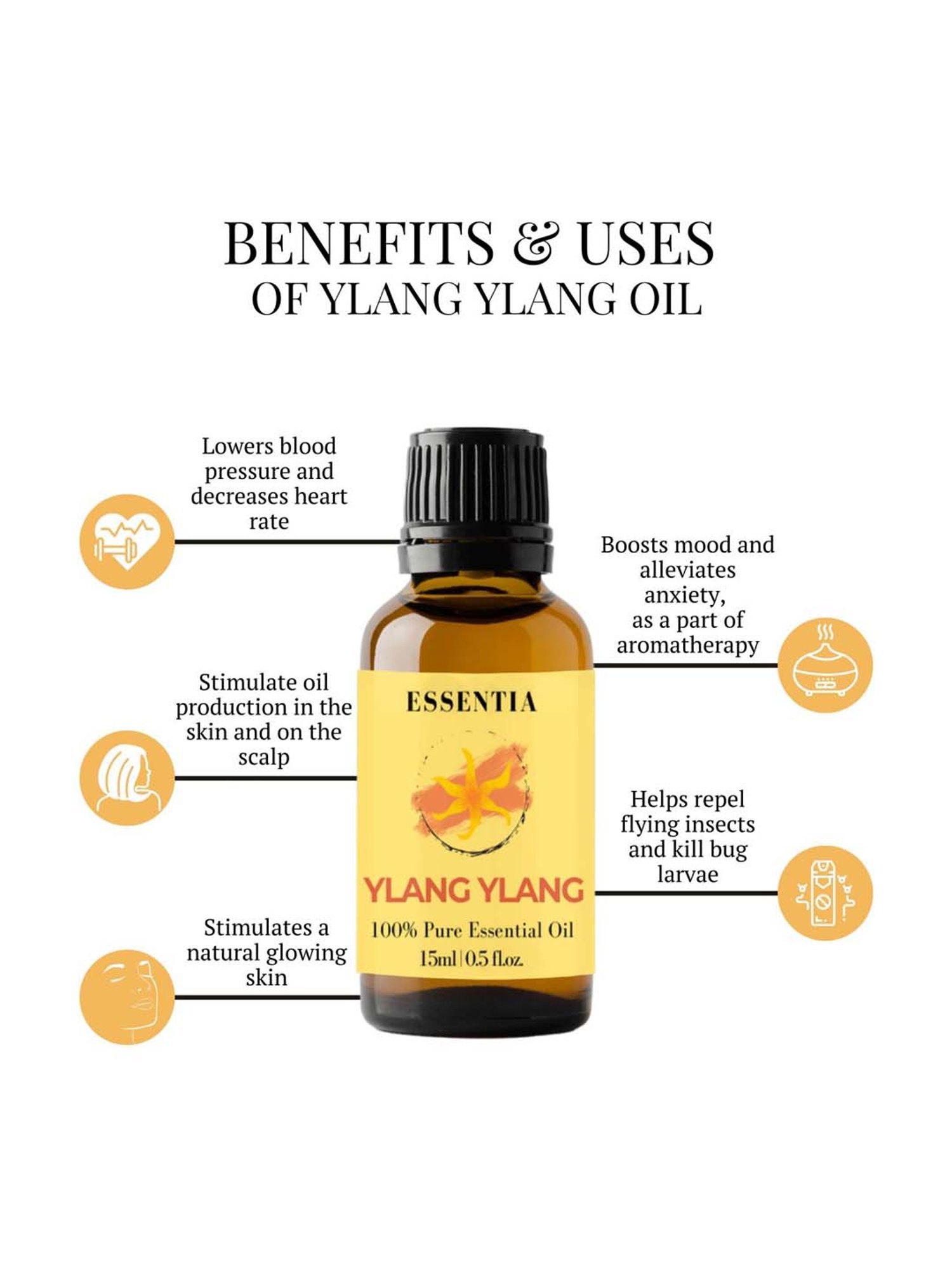 Essentia Extracts Combo of Lavender, Tea Tree & Ylang Ylang Essential Oil