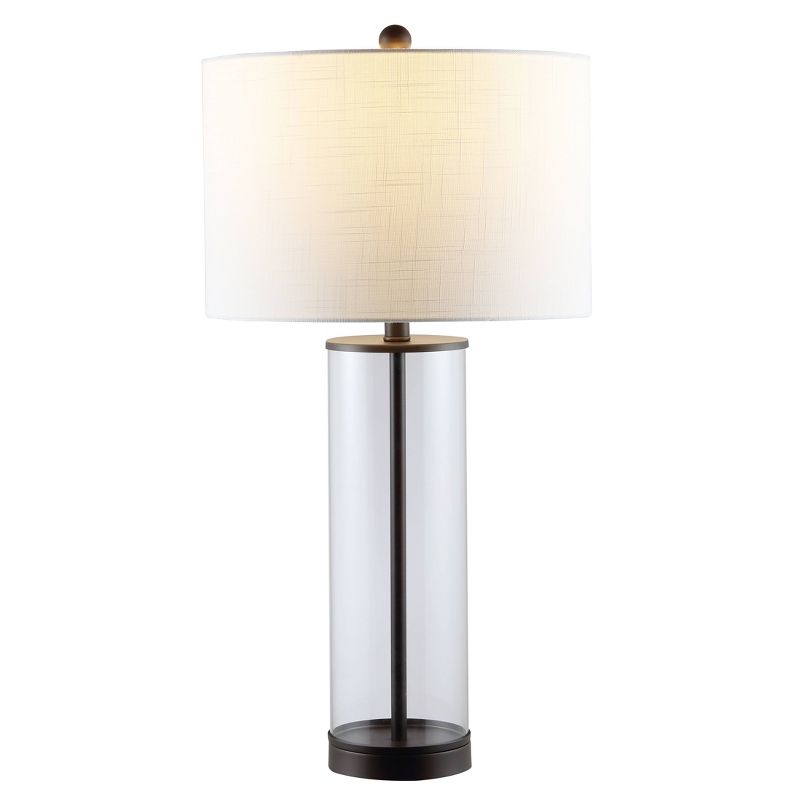29.25" Glass Table Lamp Oil Rubbed Bronze (Includes LED Light Bulb) - Jonathan Y