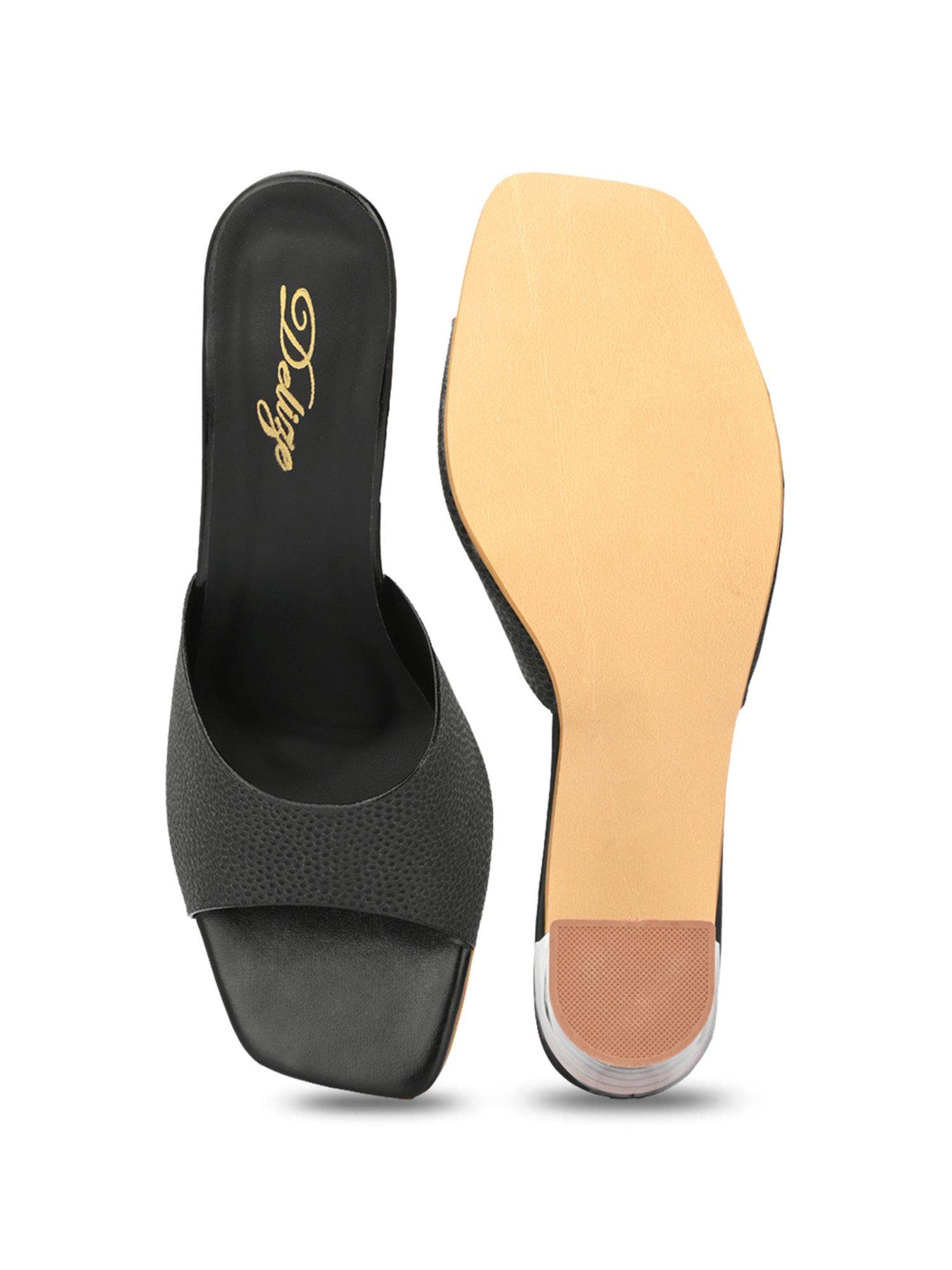 Delize Women's Black Casual Sandals