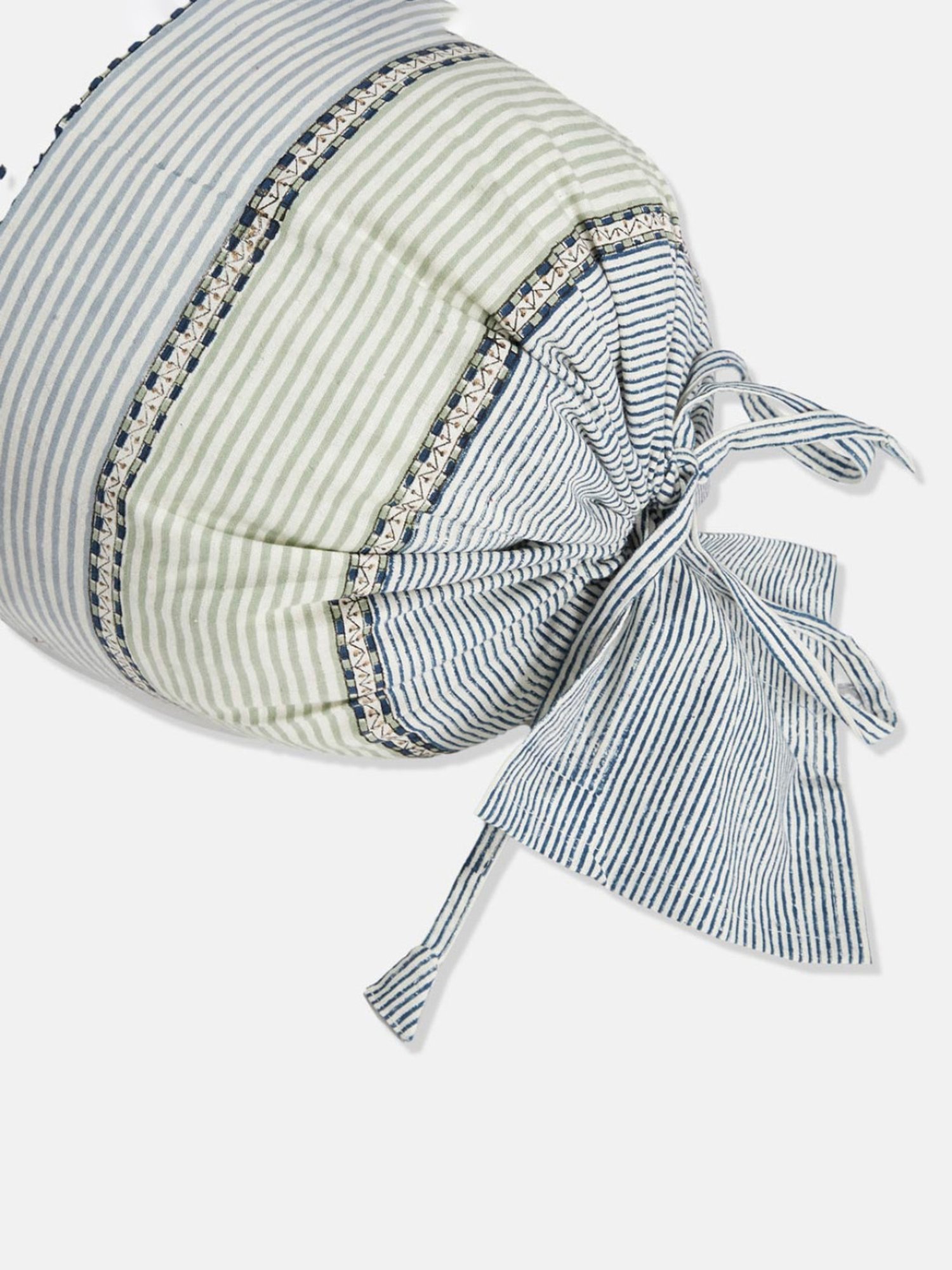 Fabindia Blue Cotton 116 TC 325 GSM Coramandel Cushion Cover