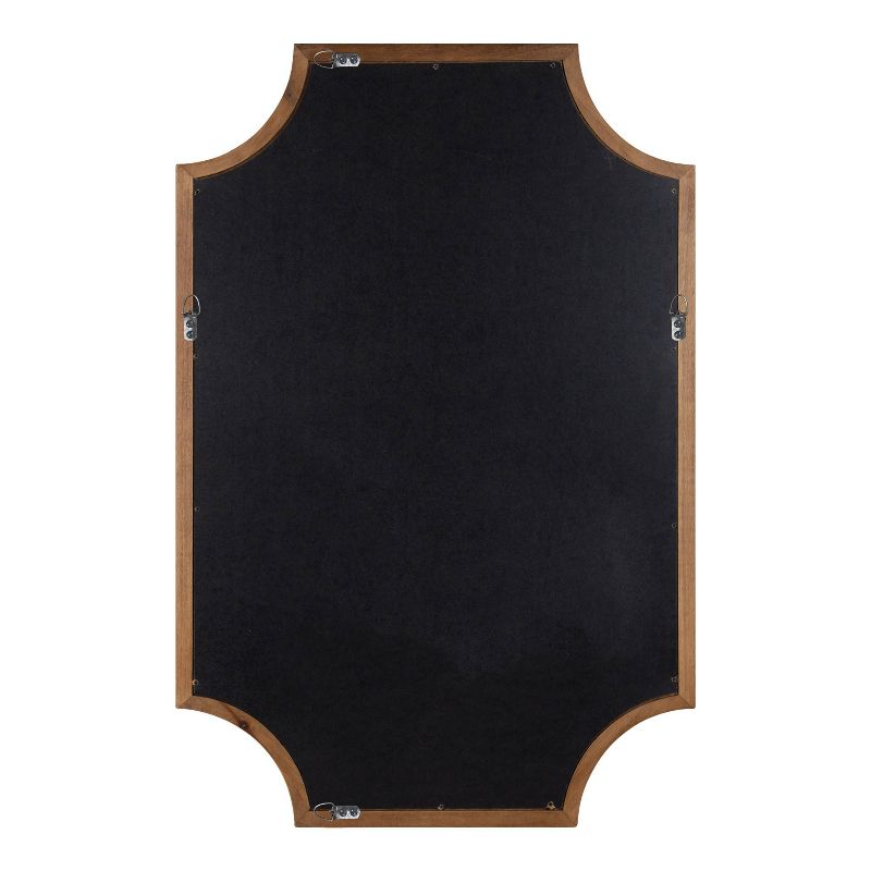 20" x 30" Hogan Scallop Wall Mirror Rustic Brown - Kate & Laurel All Things Decor
