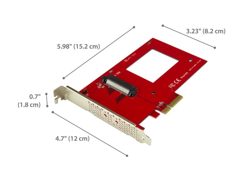 StarTech.com U.2 to PCIe Adapter for 2.5" U.2 NVMe SSD - x4 PCI Express 3.0 Model PEX4SFF8639
