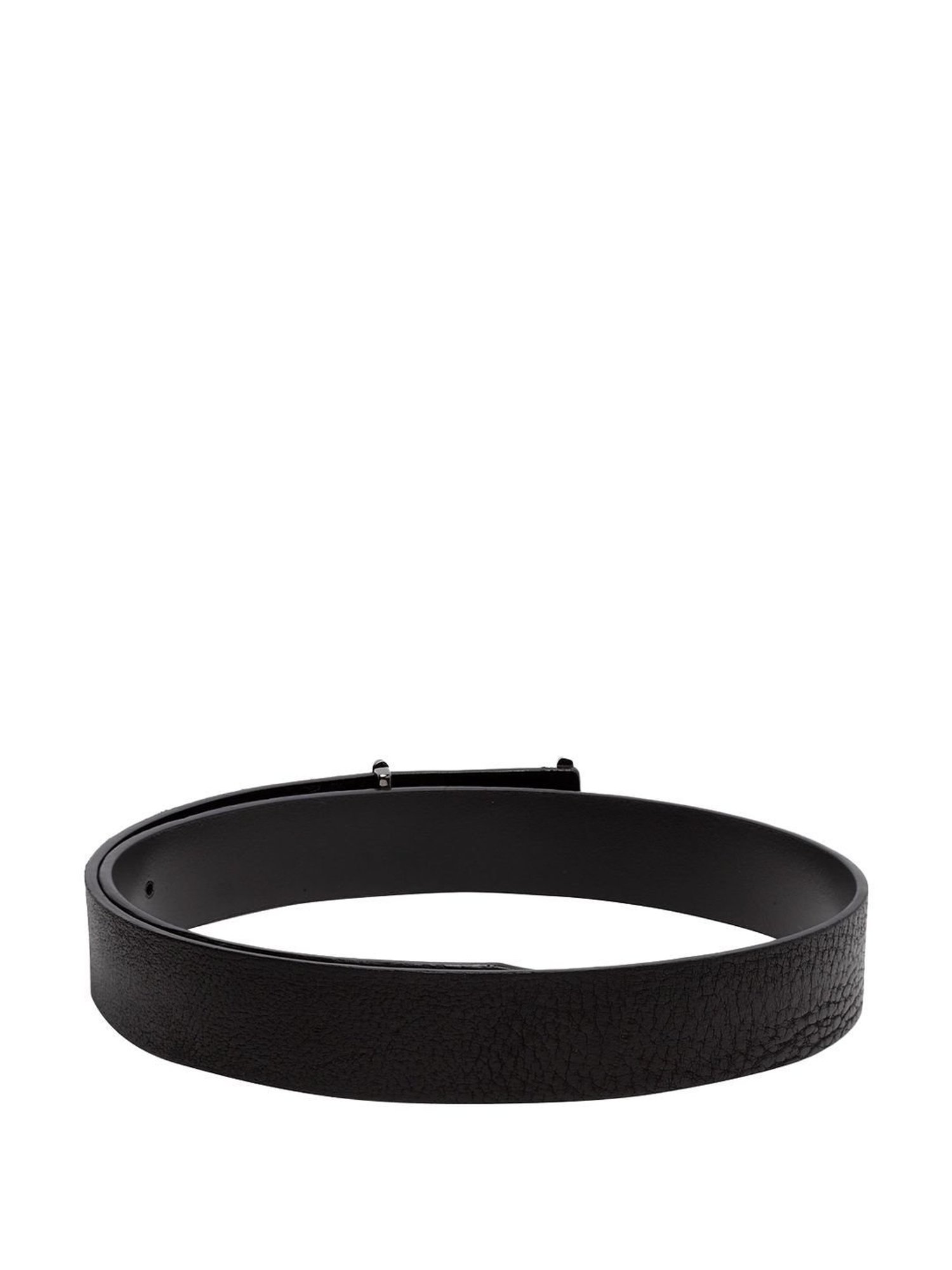 Carlton London Black Leather Waist Belt For Men