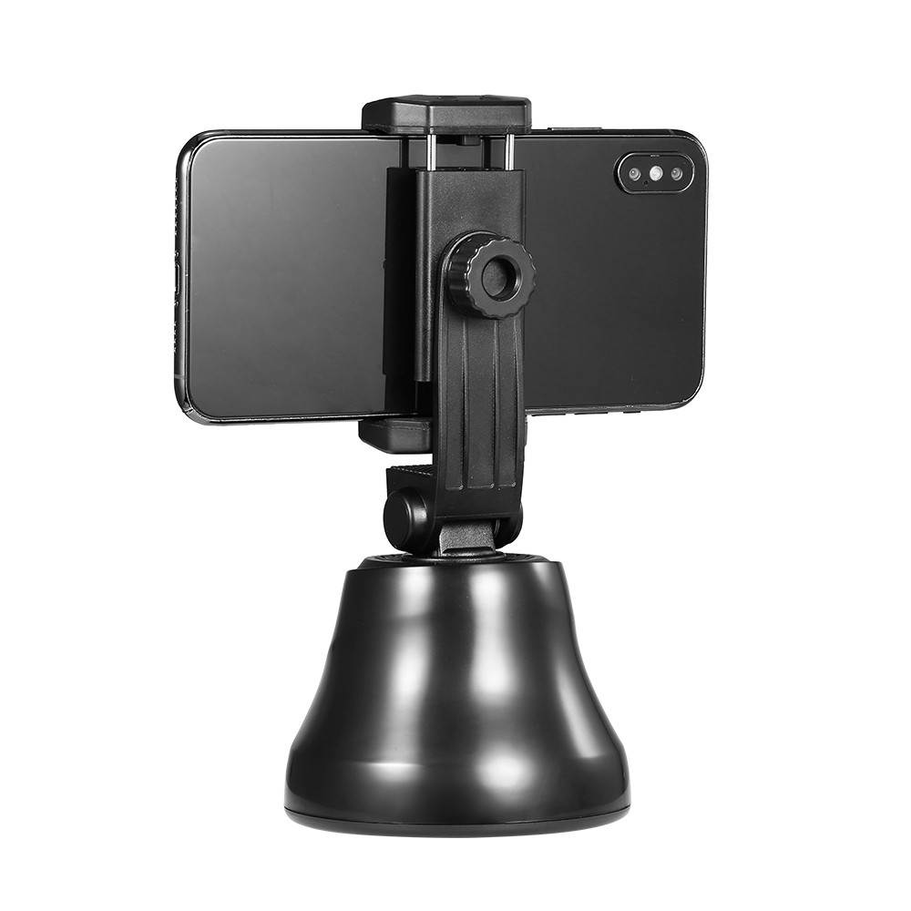 360&deg; Object Tracking Holder Portable Smart Shooting Gimbal 360&deg; Rotation Face Object Auto Tracking Phone Holder Black