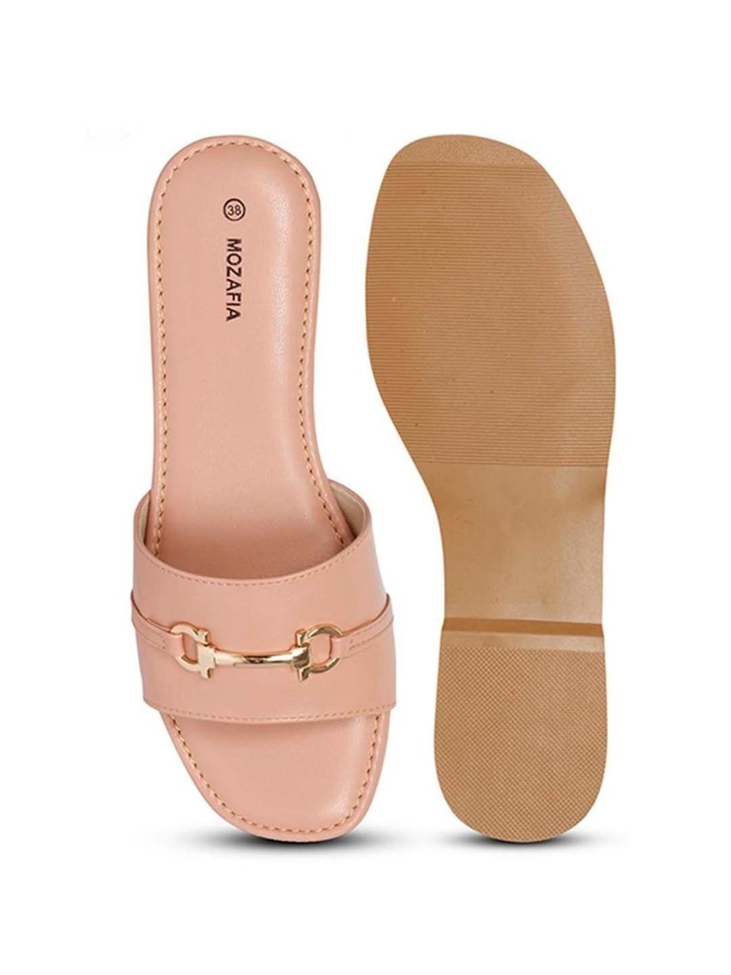Mozafia Women's Peach Casual Sandals