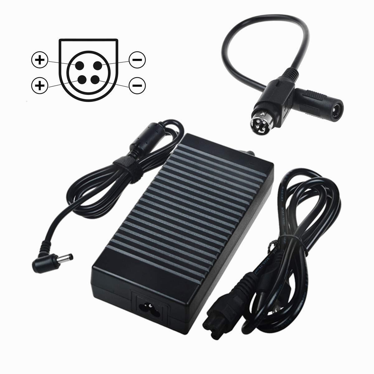 SLLEA 19V 180W 4-Pin DIN AC/DC Adapter for Touch Dynamic Breeze Performance All-in-One Intel Atom N270 POS Terminal 19VDC Battery Charger Mains (P2,P4 Positive 4-Pin Power Supply)
