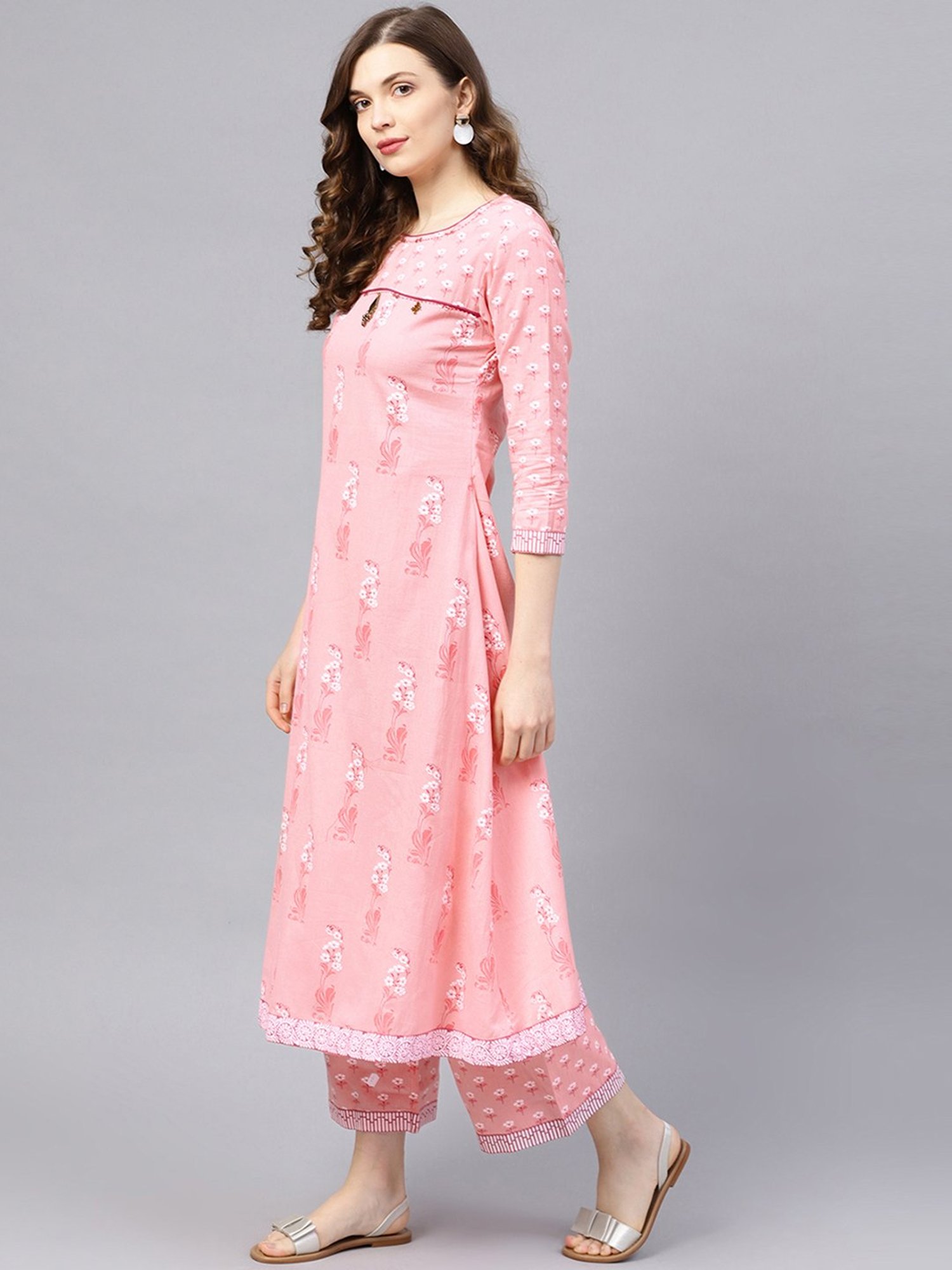 URBAN MYSTIC Black Rayon Embroidered Kurta & Sharara Set