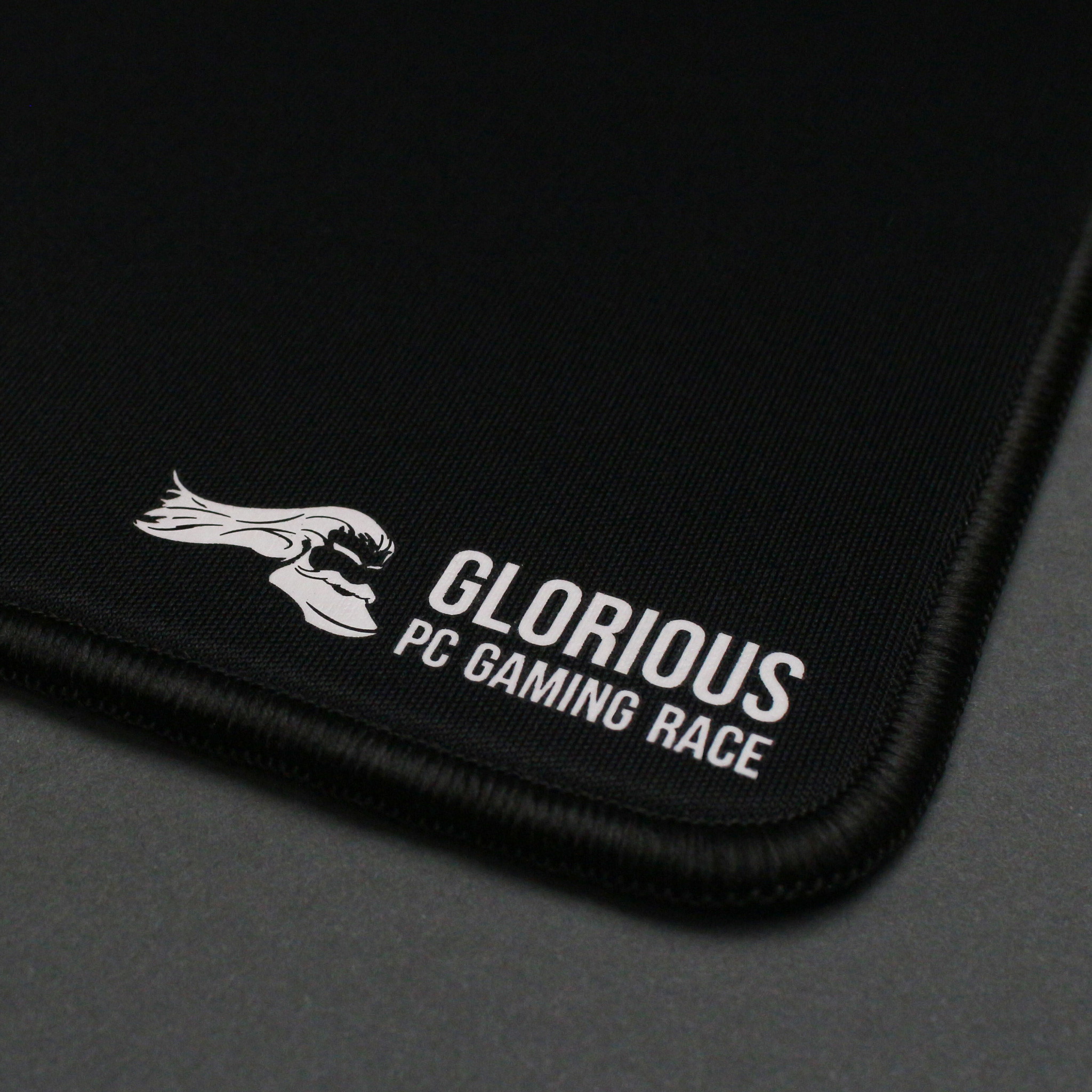 Glorious Large Gaming Mouse Mat / Pad - Stitched Edges, 2mm thick, Black Mousepad | 11"x13"x0.08" (G-L)