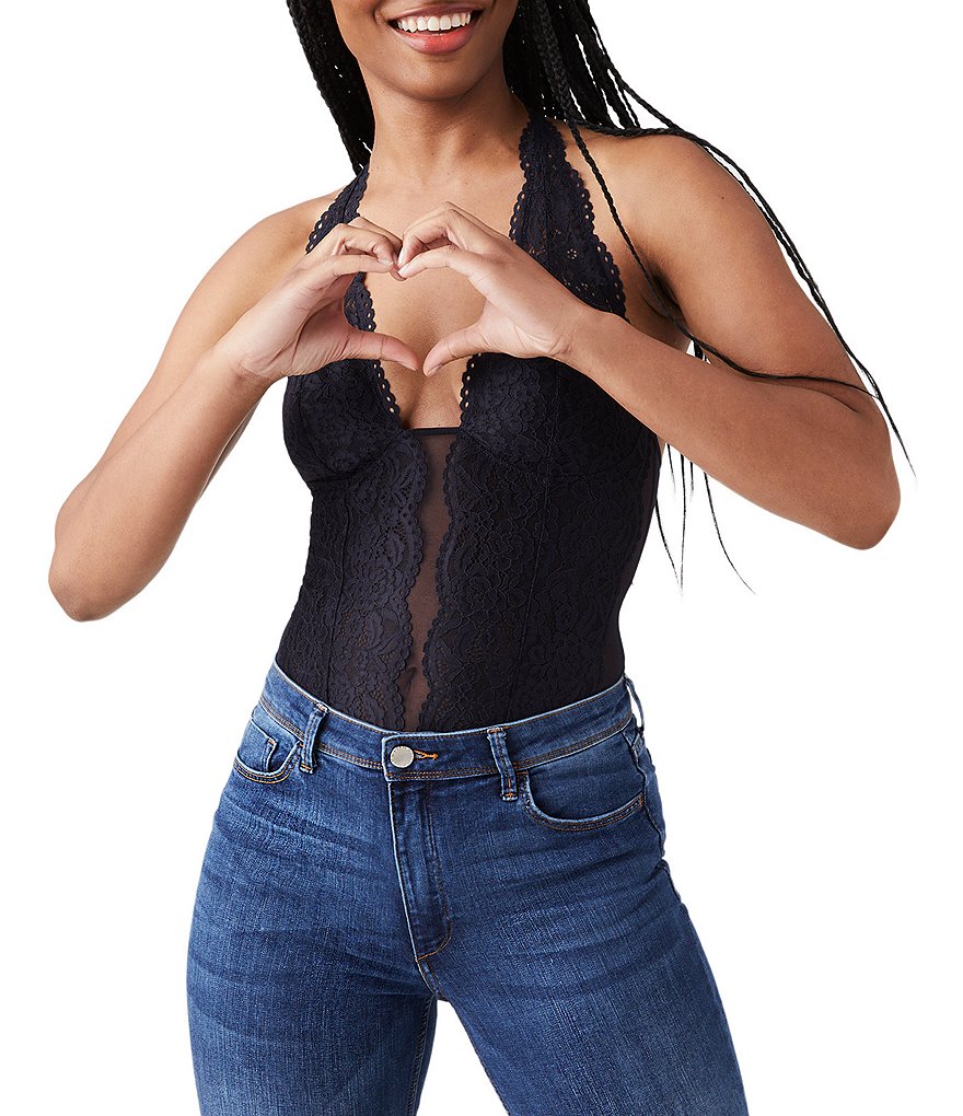 b.tempt'd by Wacoal Ciao Bella Low Plunge Neck Bodysuit