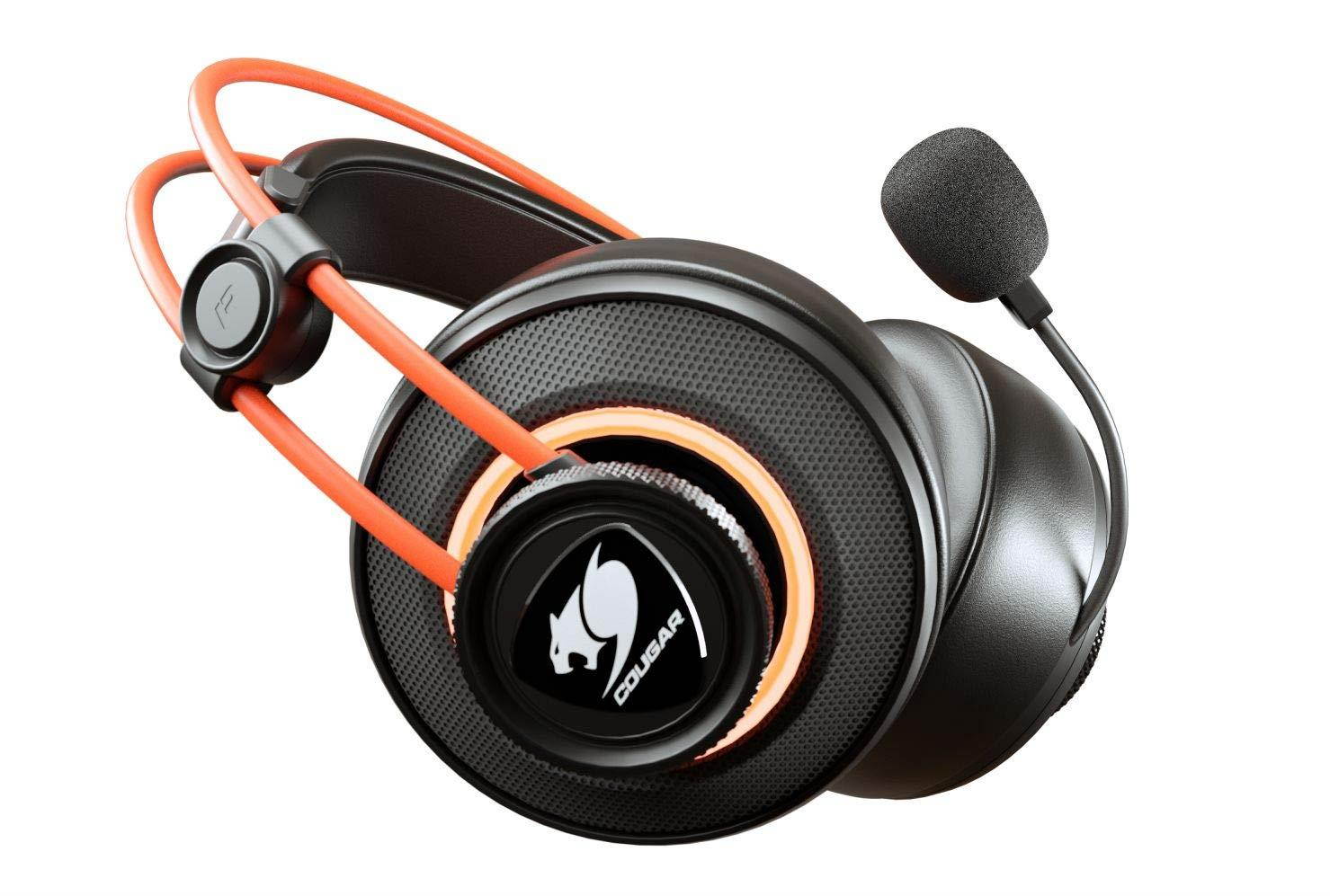 Cougar Immersa Pro Ti Gaming Headset - Ultimate 7.1 Virtual Suround and Brilliant Lighting Effect - USB and 3.5m Phone Plug for PC Gaming, PS4