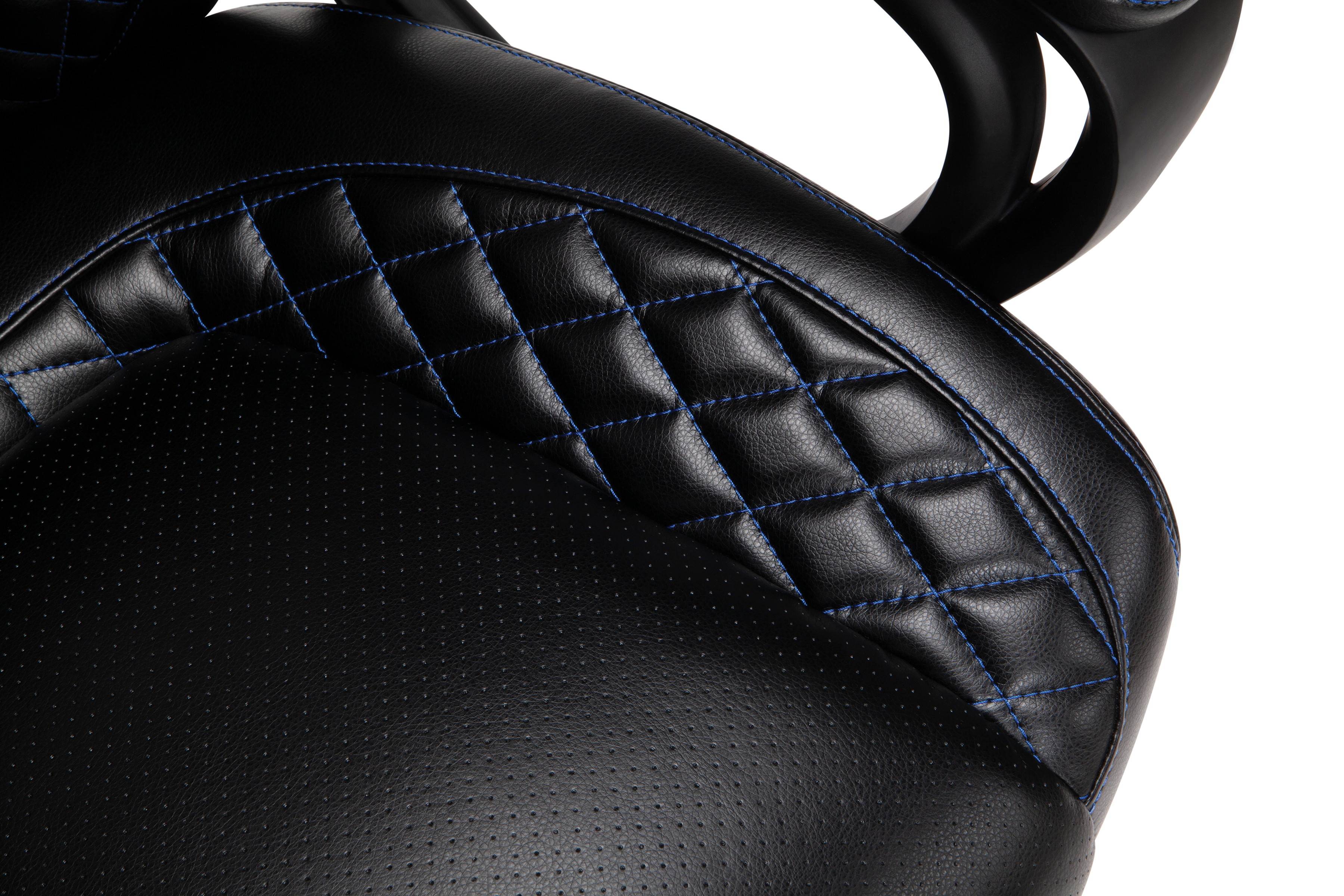 OFM Essentials Collection Racing Style SofThread Leather High Back Office Chair, in Blue (ESS-6060-BLU)