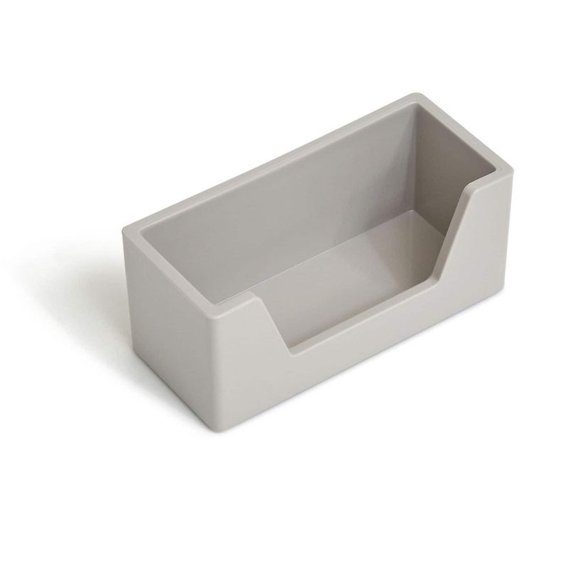 TRU RED Business Card Holder, Gray TR55271 