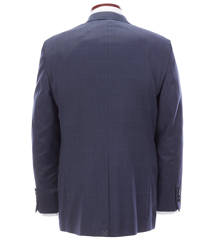 Ralph Ralph Lauren Classic Fit Pleated Blue Plaid Wool Suit