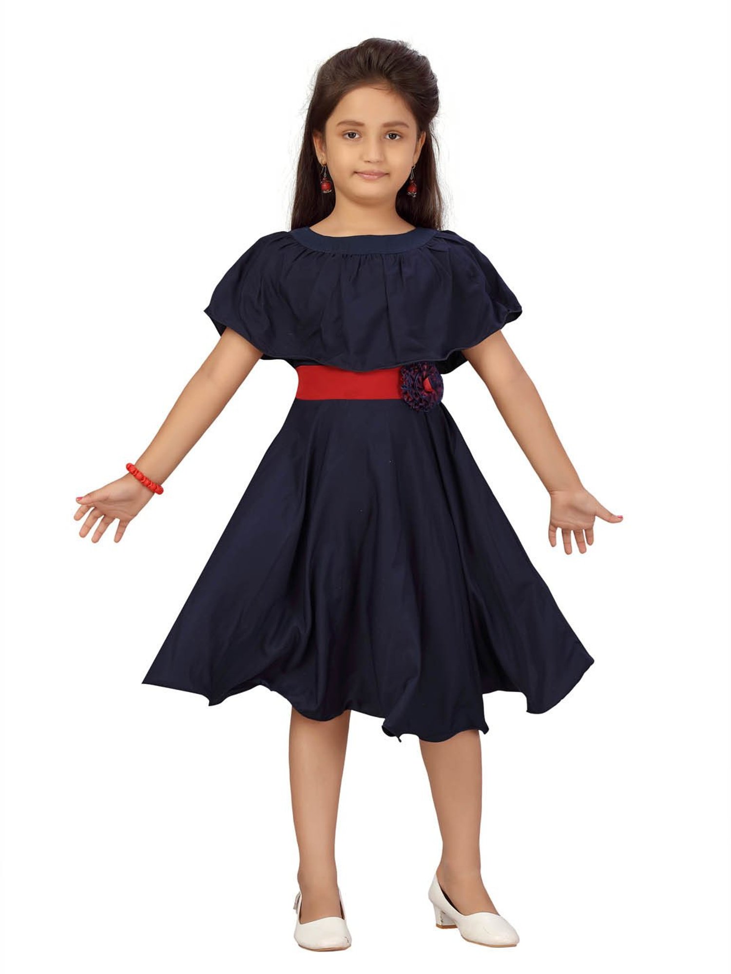 Aarika Kids Navy Solid Frock