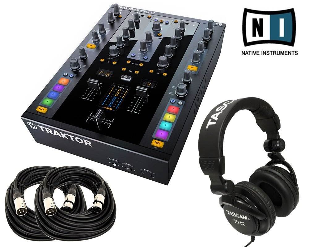 Native Instruments Traktor Kontrol Z2 DJ Mixer + FREE Tascam TH-02 + (2) XLR CABLES 18ft ea