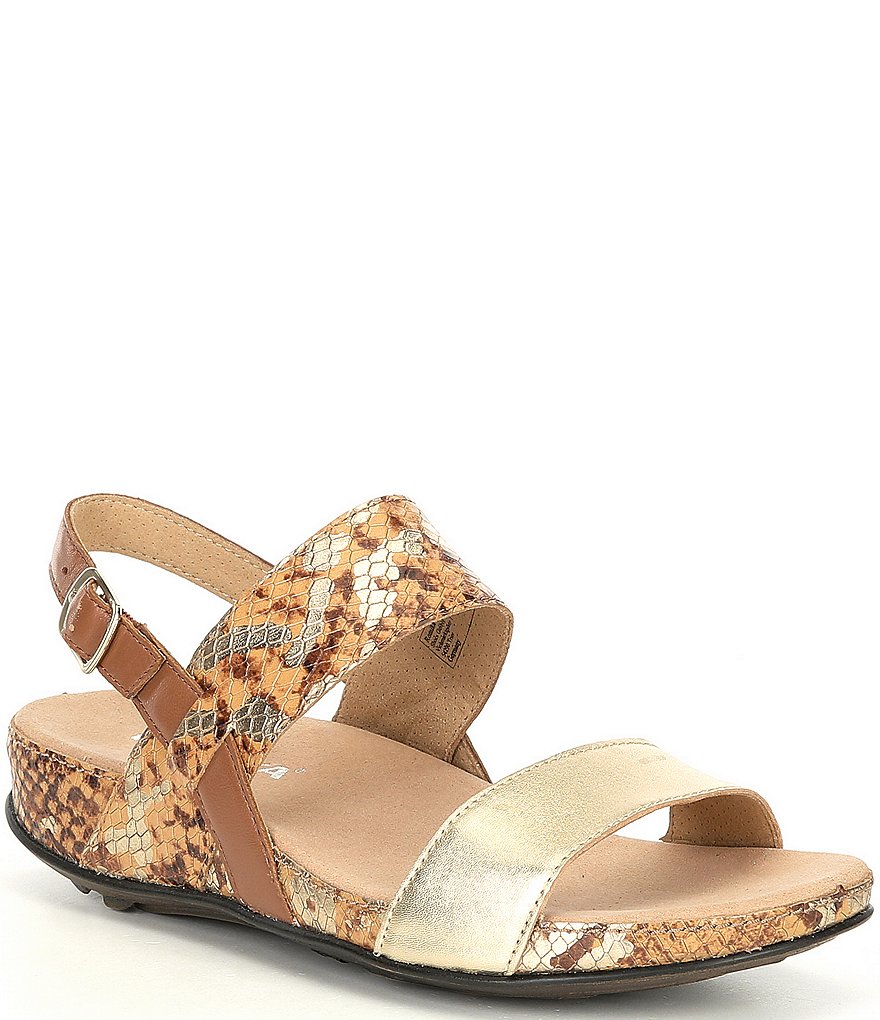 Romika Fidschi 67 Snake Print Wedge Sandals