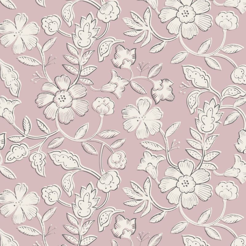 5pc Sectional Sofa Stonecrop Floral Blush - Threshold™