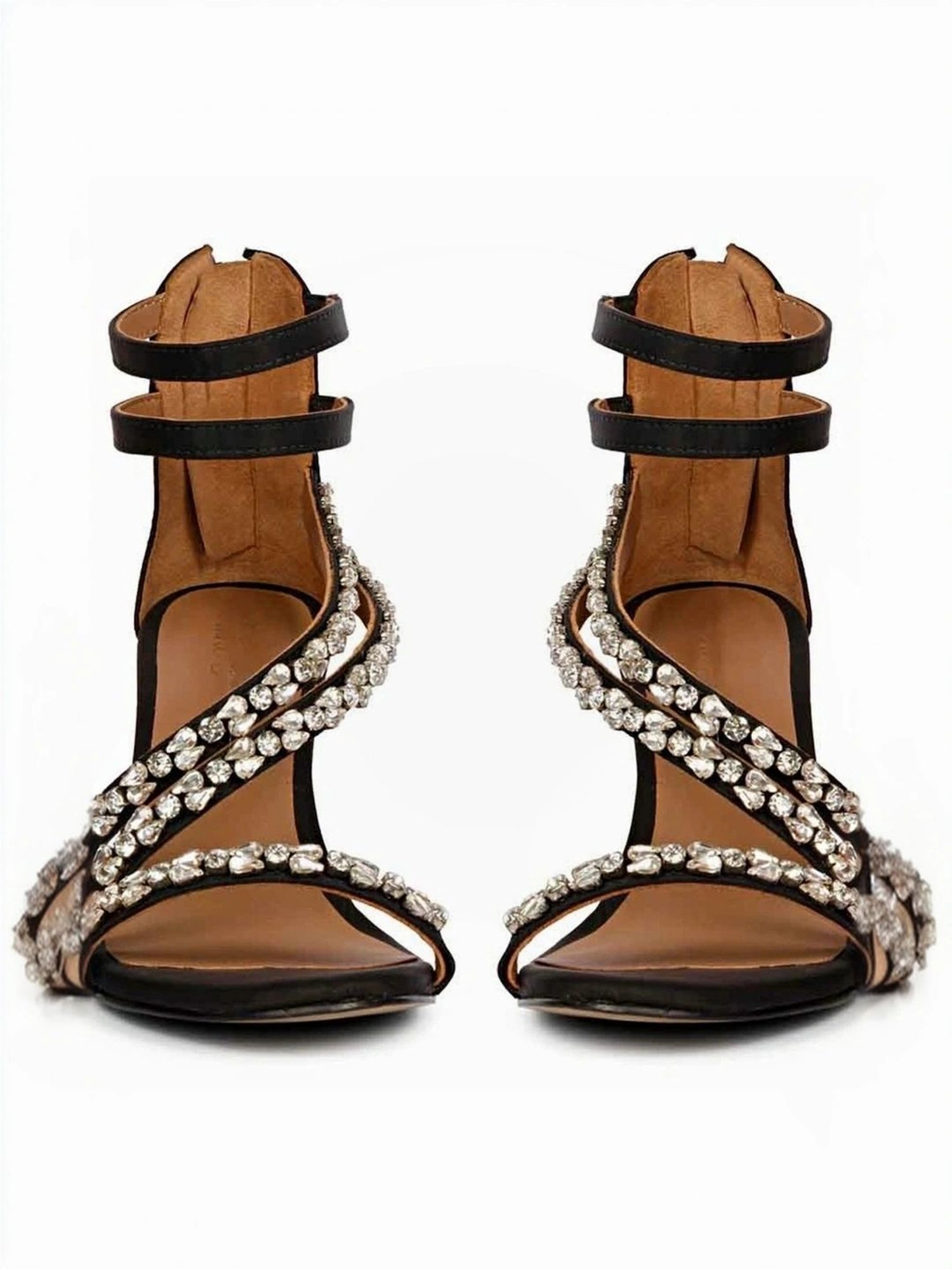 Saint G Women's Vittoria Black Ankle Strap Stilettos