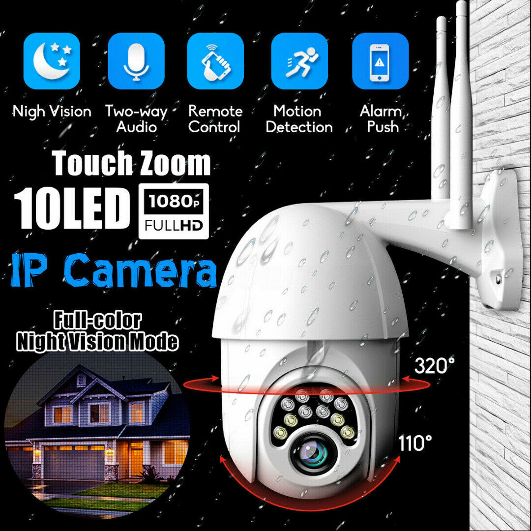 WIFI 1080P IP Camera White Wireless Outdoor CCTV HD Smart Home Security IR Camera Night Version Built-in Microphone External Speaker Voice Intercom
