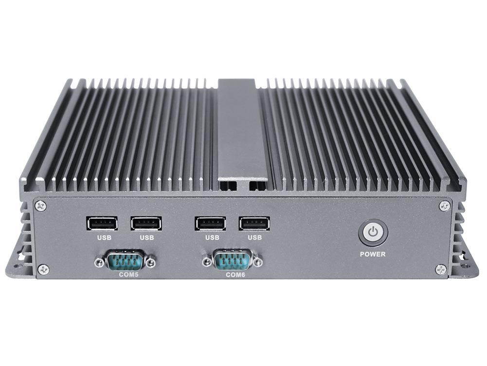 Fanless Industrial PC Rugged Computer IPC Mini PC Windows 10 Pro/ Linux with Intel Quad Core J1900 6 COM WiFi 3G 4G SIM Slot Support 4G RAM 1TB HDD Partaker I18