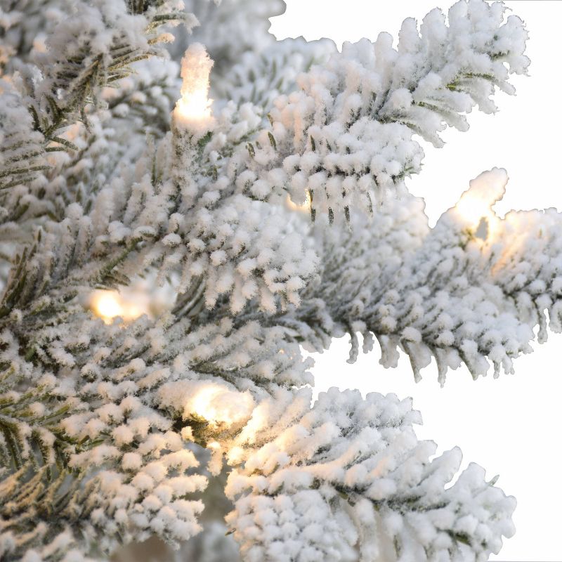 7.5ft Puleo Pre-Lit Full Flocked Royal Majestic Douglas Fir Down-Swept with Sure Lit Clear Incandescent Lights