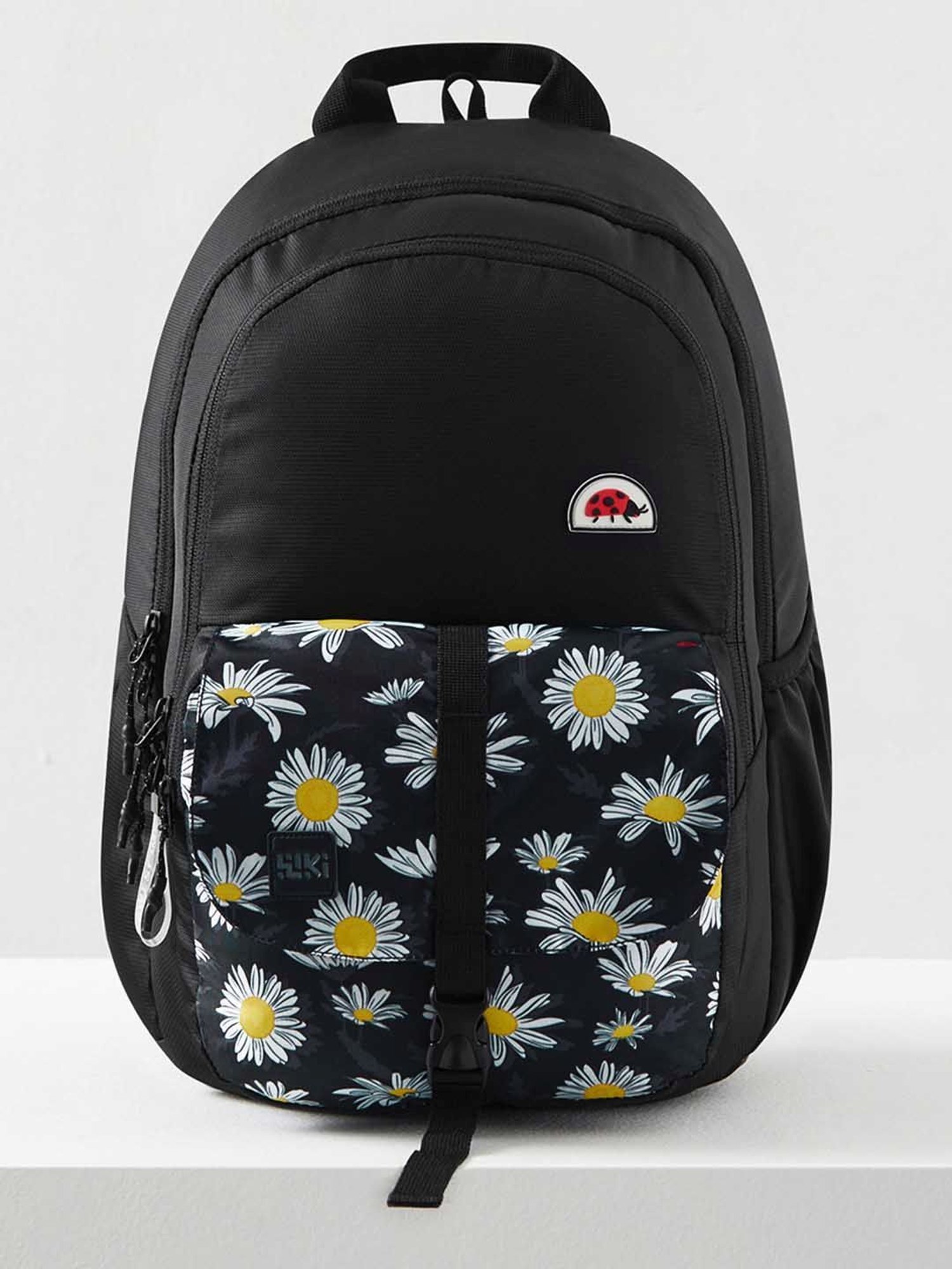 Wiki Back to School Pack Plus Black Polyester Printed Backpack - 22 Ltrs