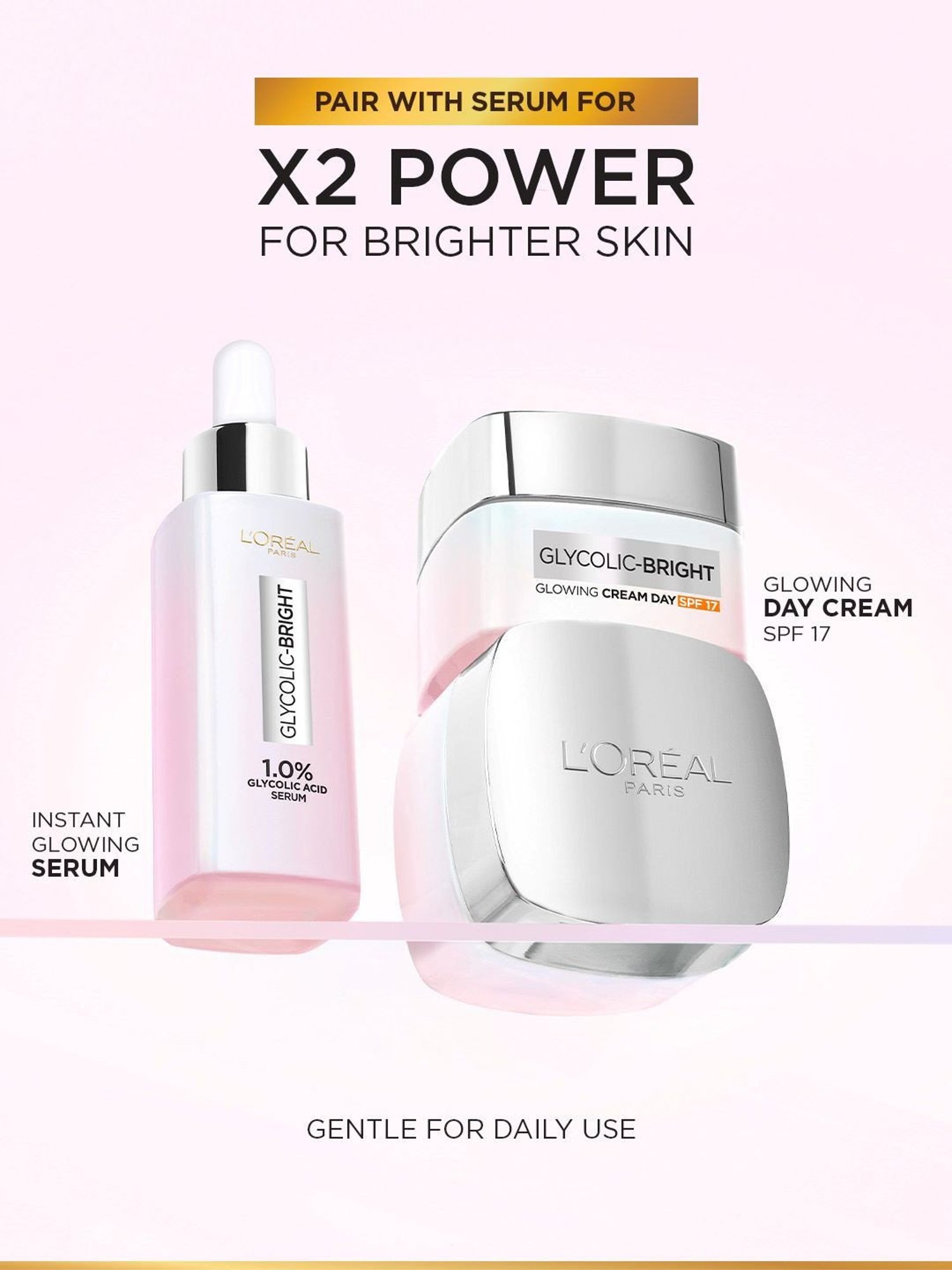 L'Oreal Paris Glycolic Bright Day Cream with SPF 17 - 50 ml