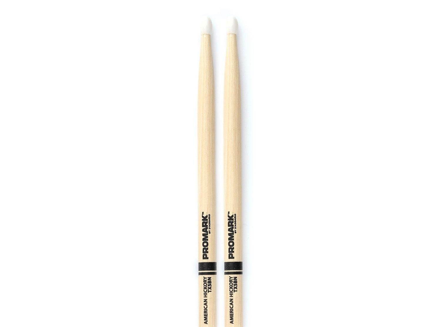 Promark 5BN Hickory Nylon Tip Drumsticks